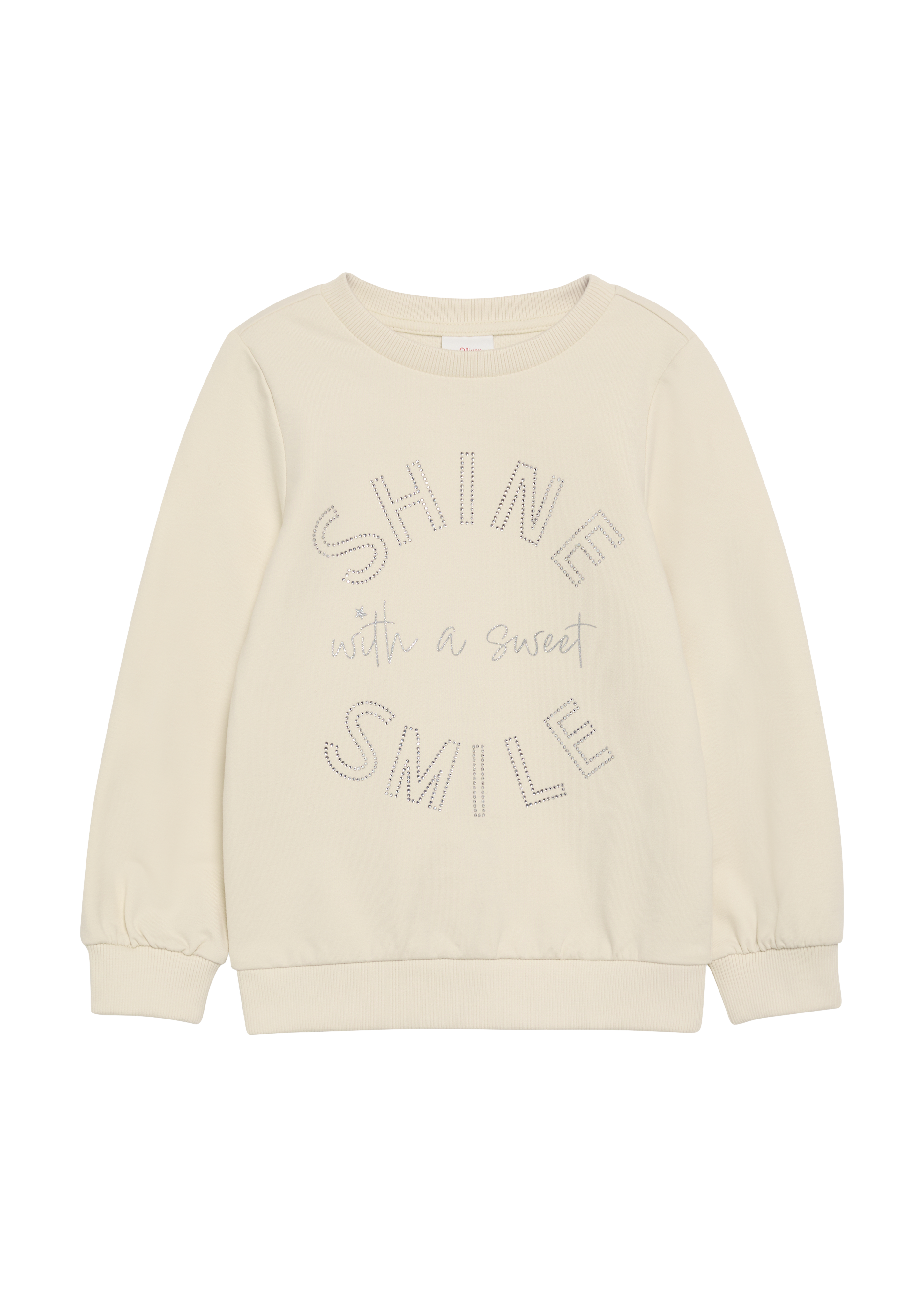 s.Oliver - Wärmendes Sweatshirt mit Schmucksteinen, Kinder, Beige