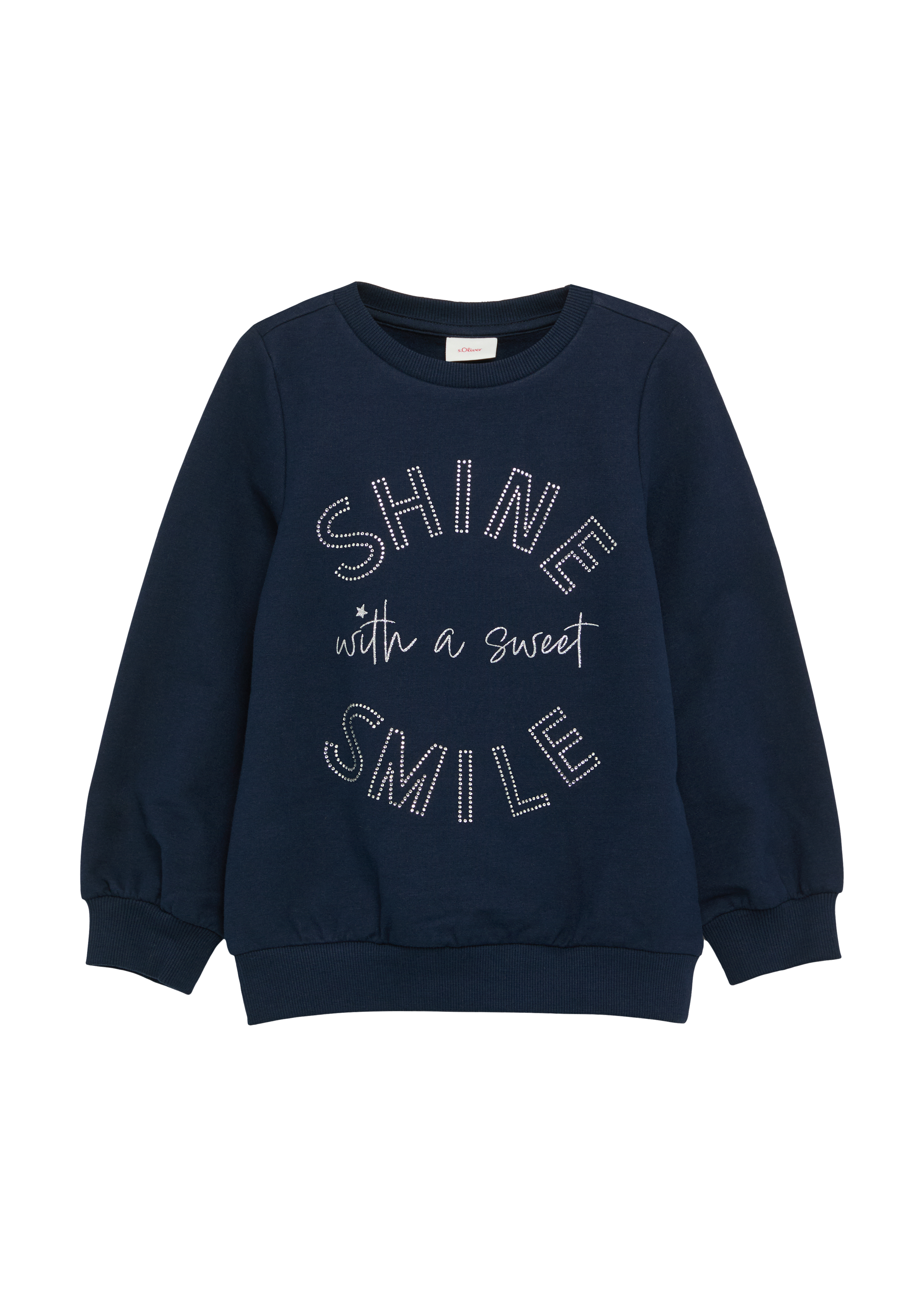 Thumbnail - s.Oliver - Wärmendes Sweatshirt mit Schmucksteinen, Kinder, blau