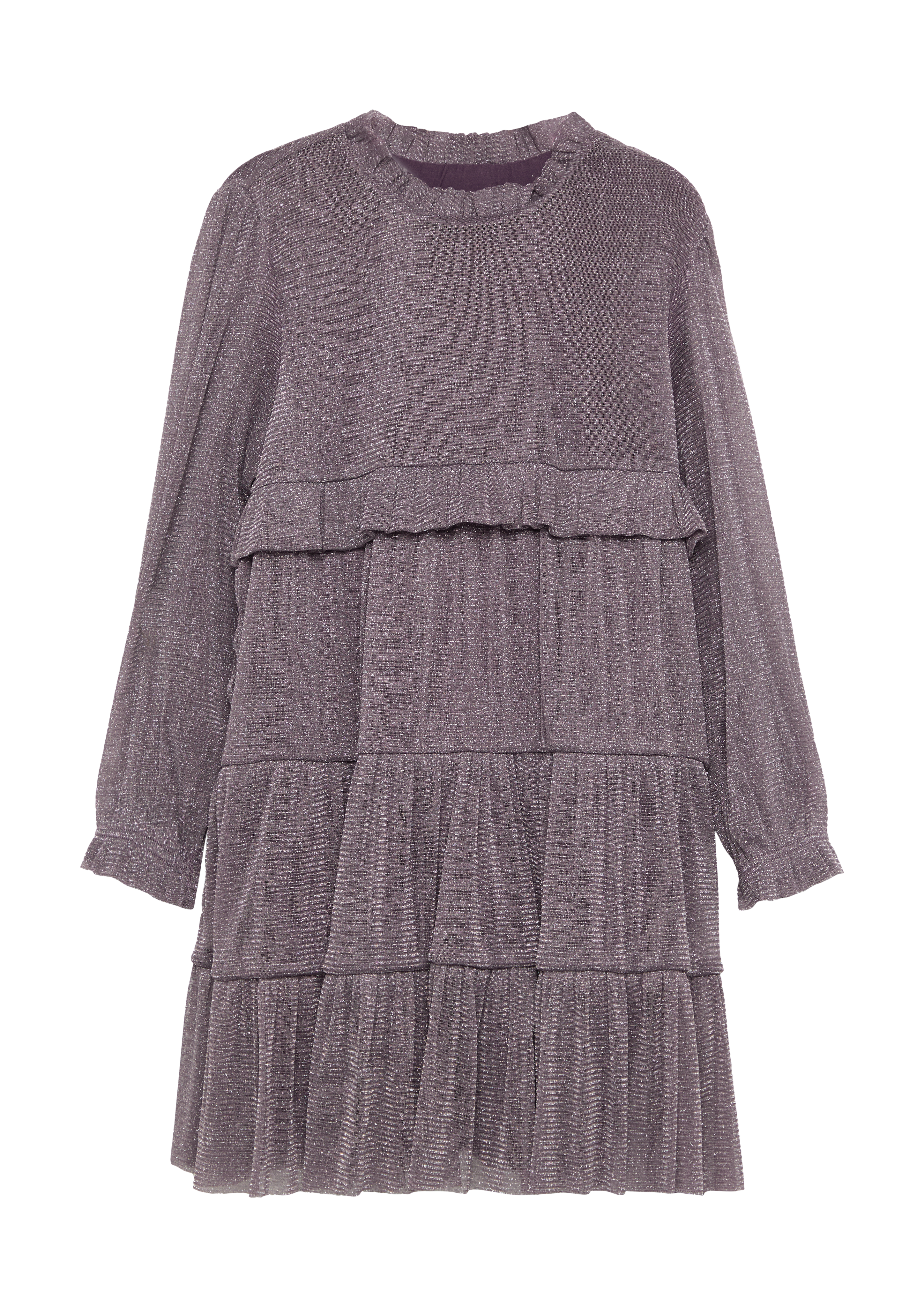 s.Oliver - Gefüttertes Mesh-Kleid mit Glitzergarn, Kinder, lila