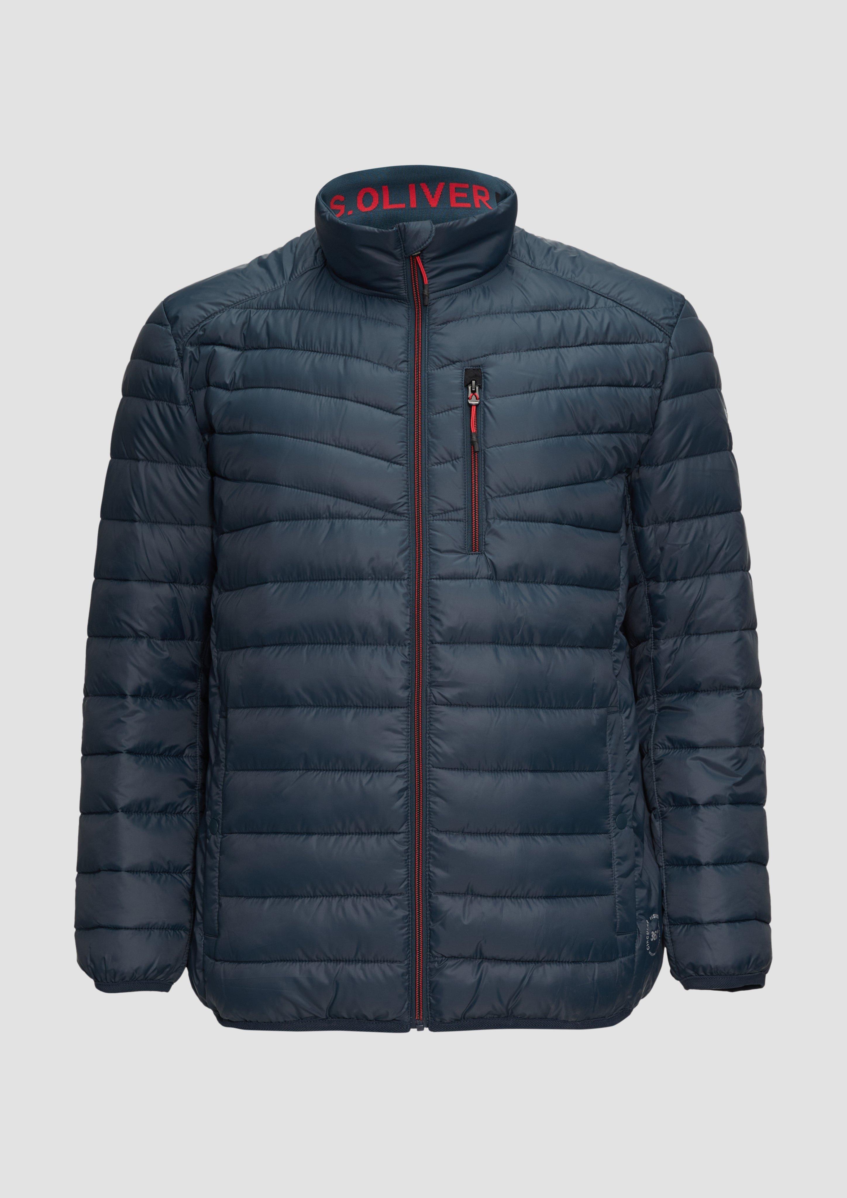 s.Oliver - Wasserabweisende Steppjacke aus recyceltem Polyester, Herren, blau