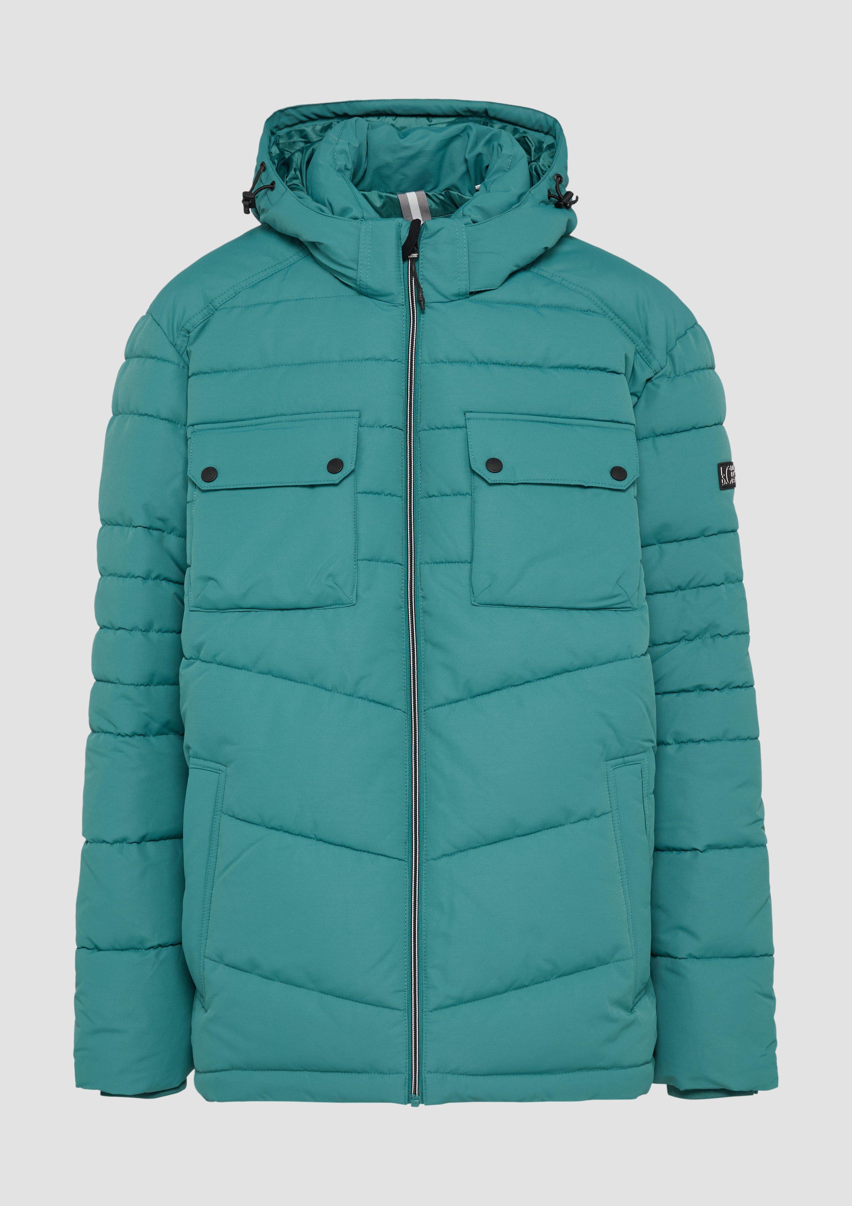 Thumbnail - s.Oliver - Gesteppte Jacke mit abnehmbarer Kapuze, Herren, Blau