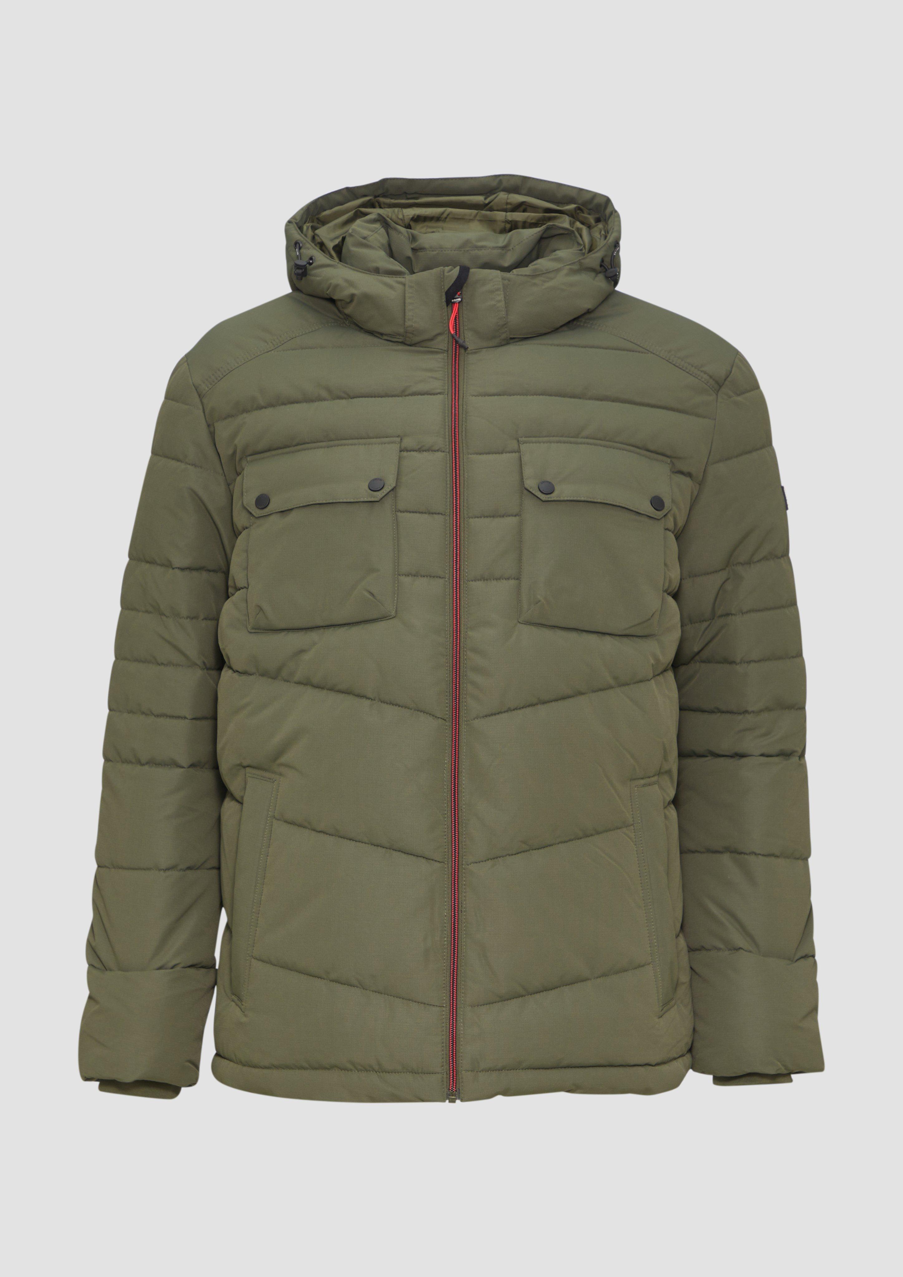 Thumbnail - s.Oliver - Gesteppte Jacke mit abnehmbarer Kapuze, Herren, Grün