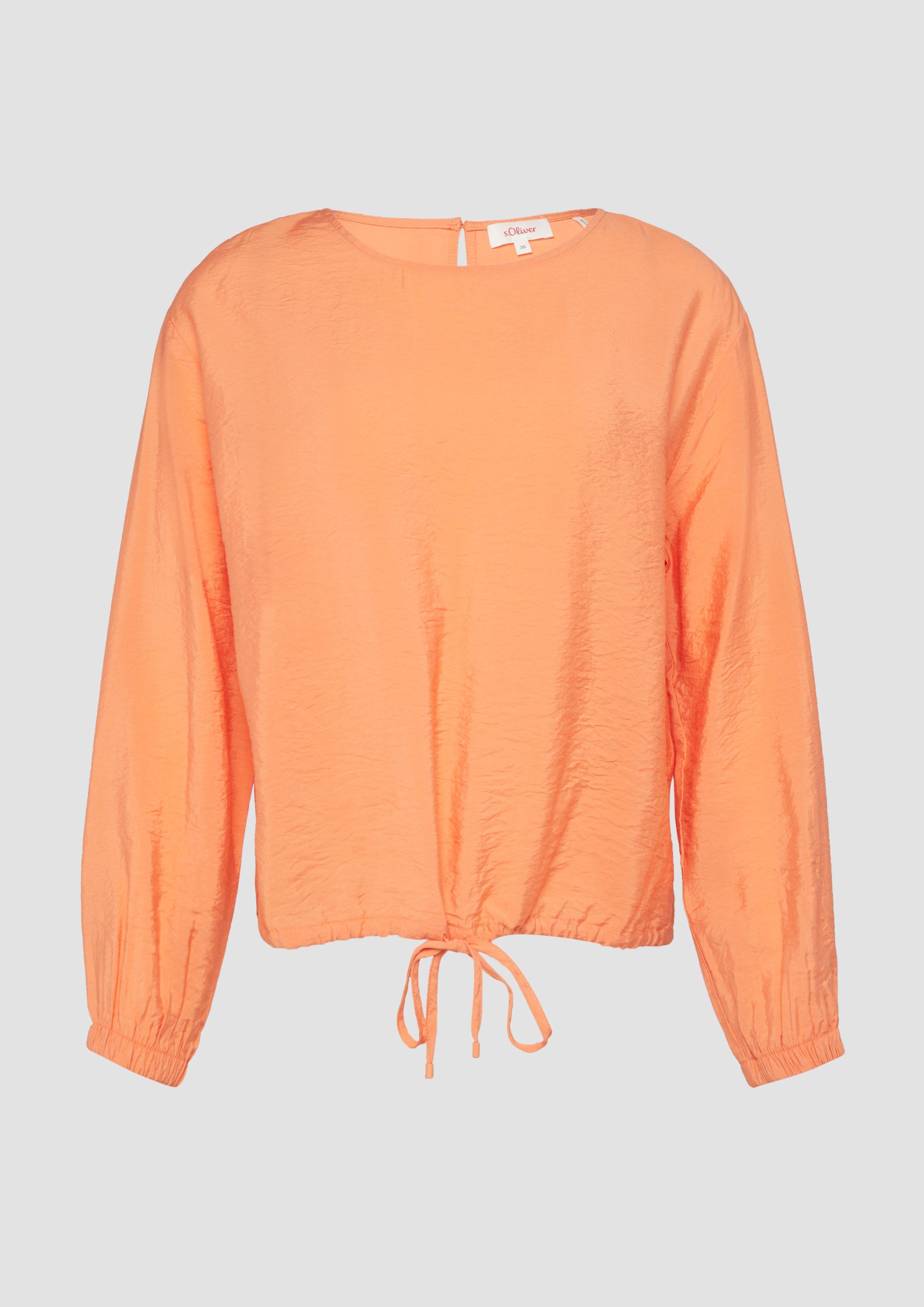 s.Oliver - Viskosemix-Bluse in O-Shape, Damen, Orange