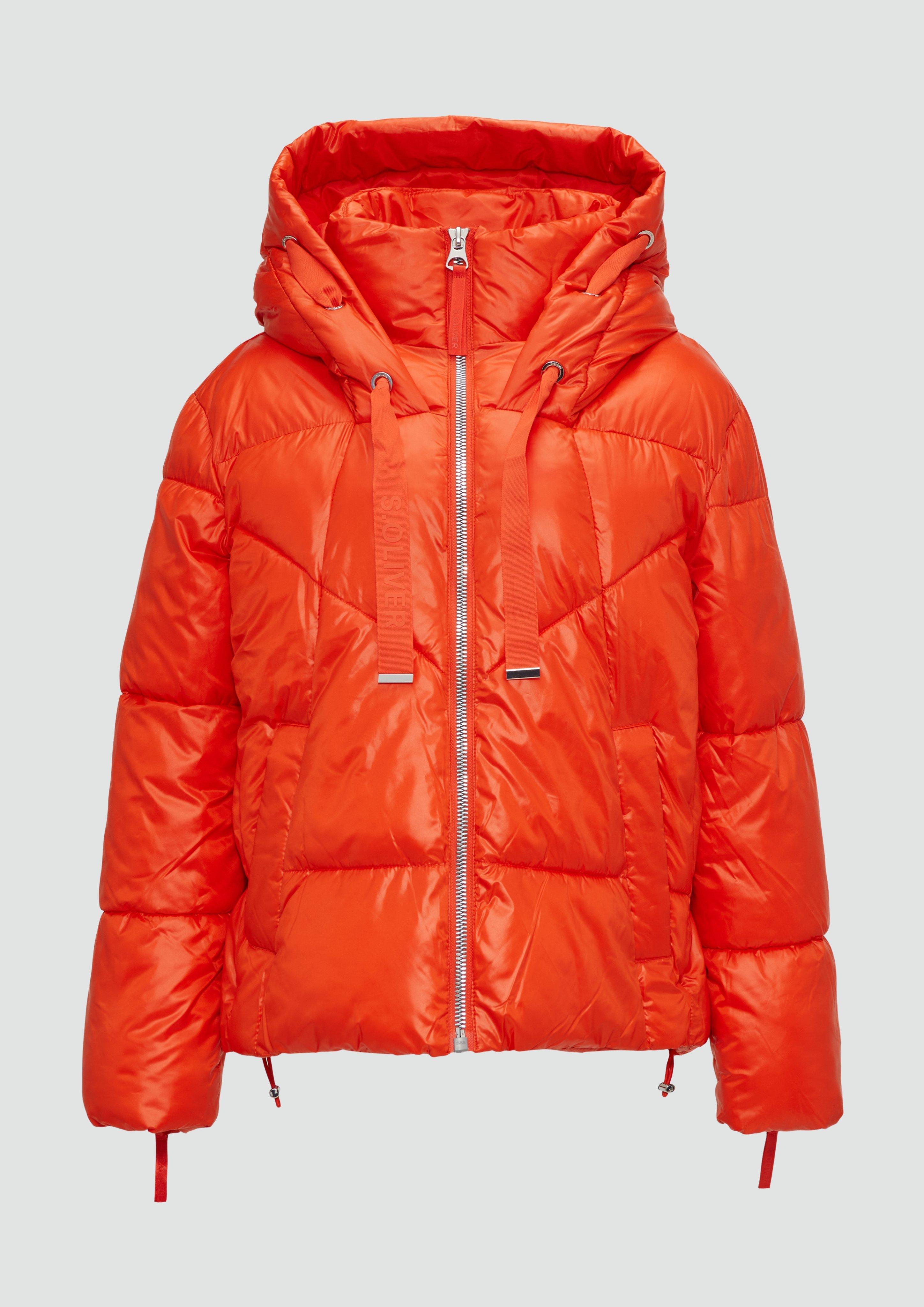 Thumbnail - s.Oliver - Lässige Pufferjacke mit Steppdetails, Damen, Orange