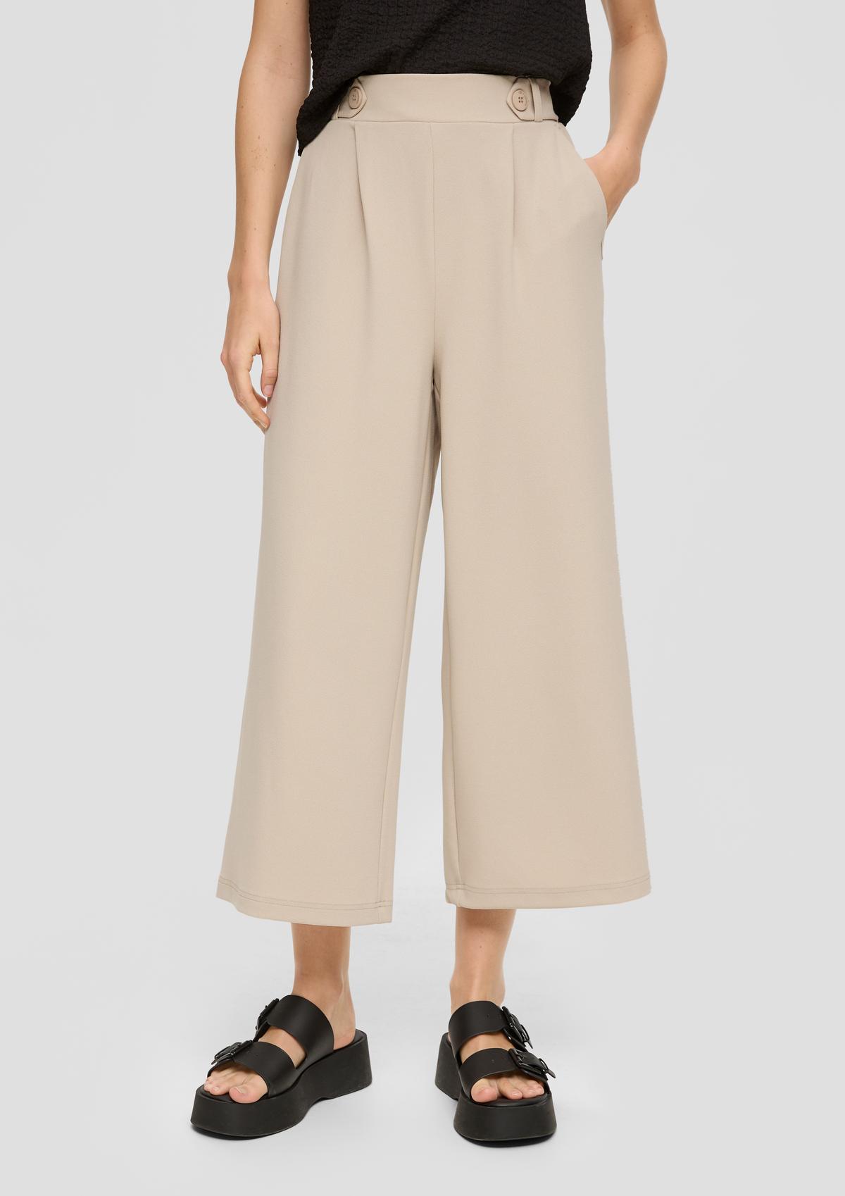 s.Oliver Interlock jersey trousers with an elasticated waistband