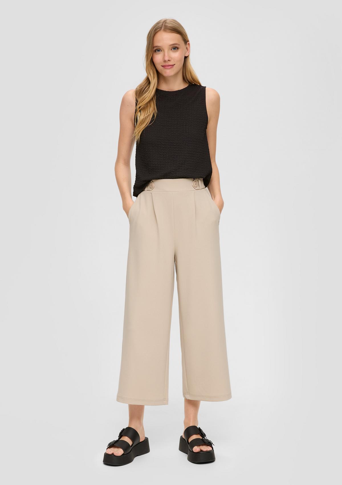 s.Oliver Interlock jersey trousers with an elasticated waistband