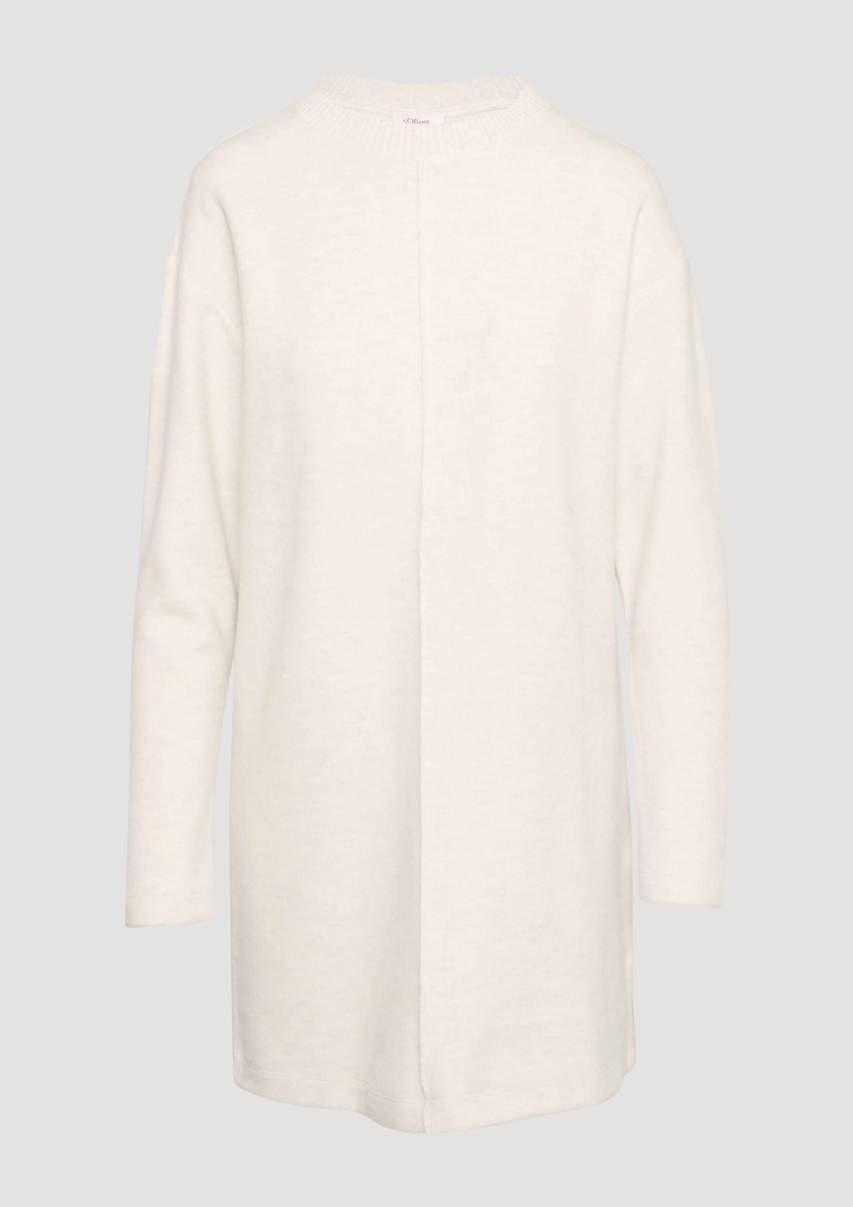 Thumbnail - s.Oliver - Weiches Sweat-Kleid mit Ziernaht, Damen, Beige