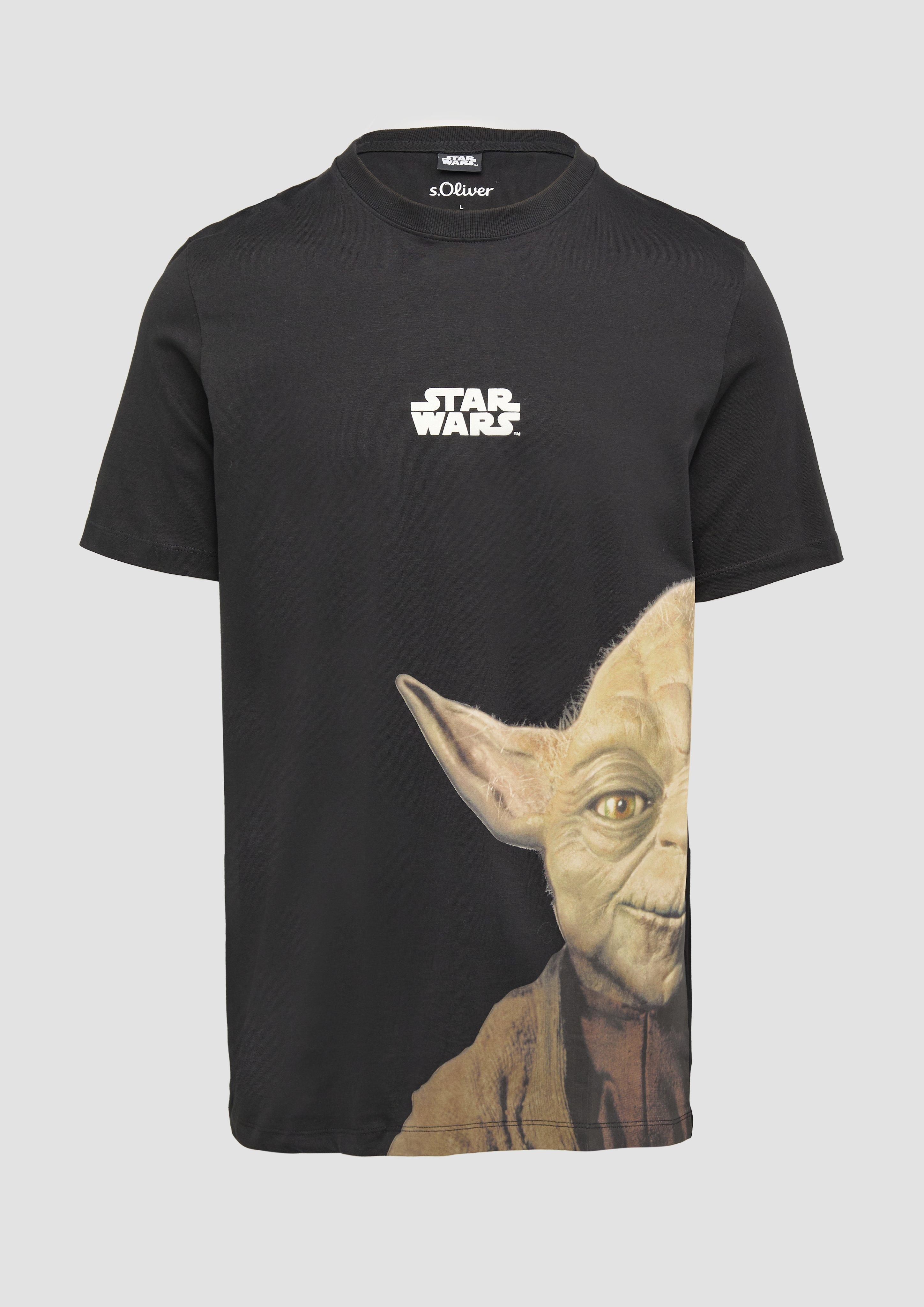 s.Oliver - T-Shirt mit Star Wars™ Print, Herren, schwarz