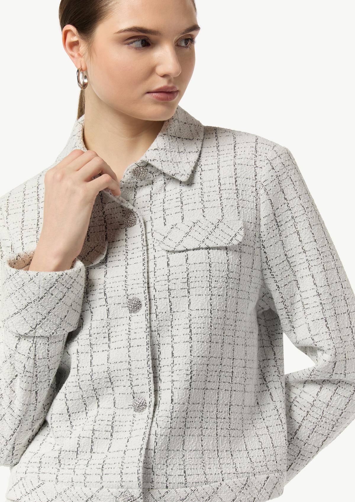 comma Bouclé jersey jacket with metallic yarn