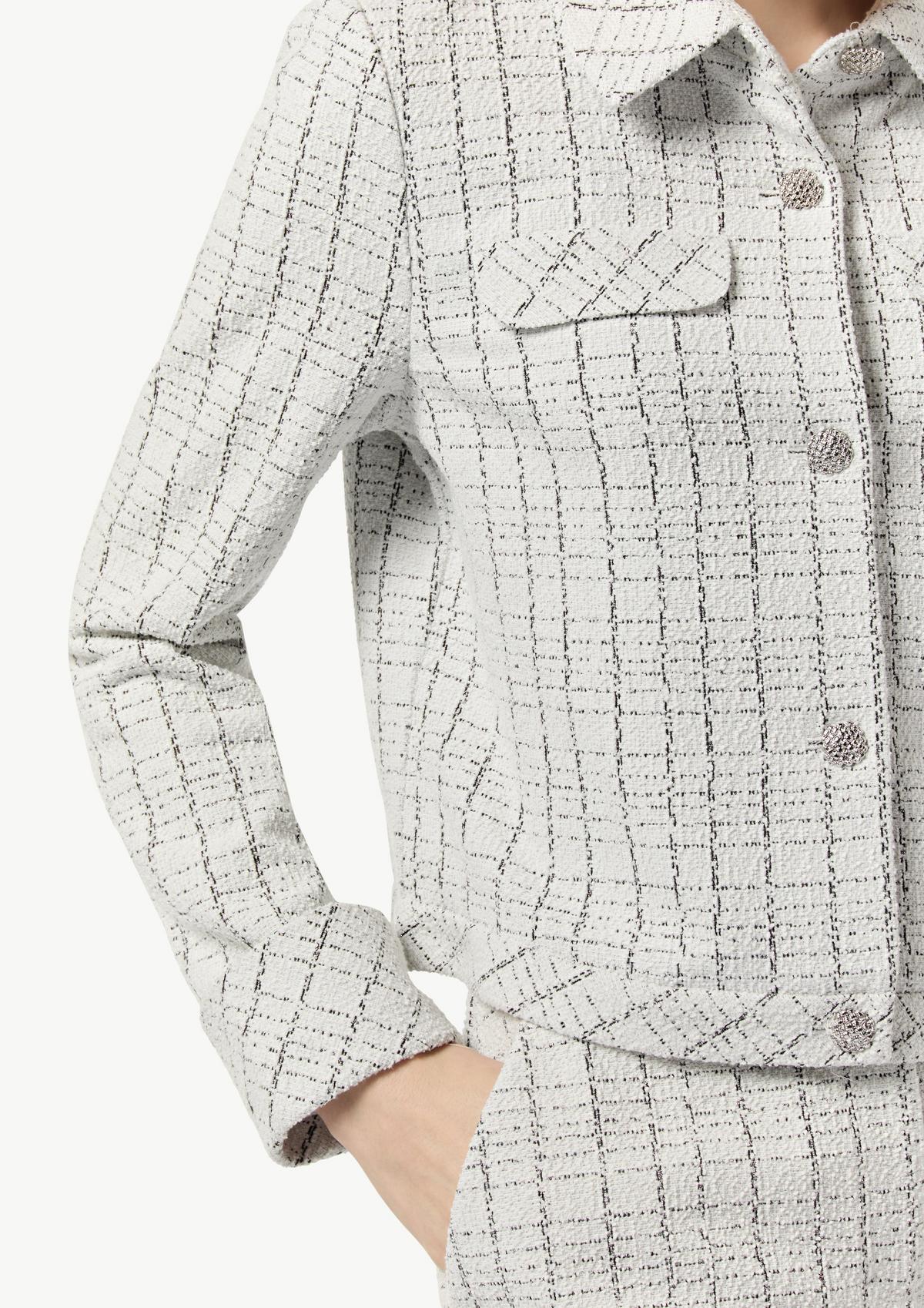 comma Bouclé jersey jacket with metallic yarn