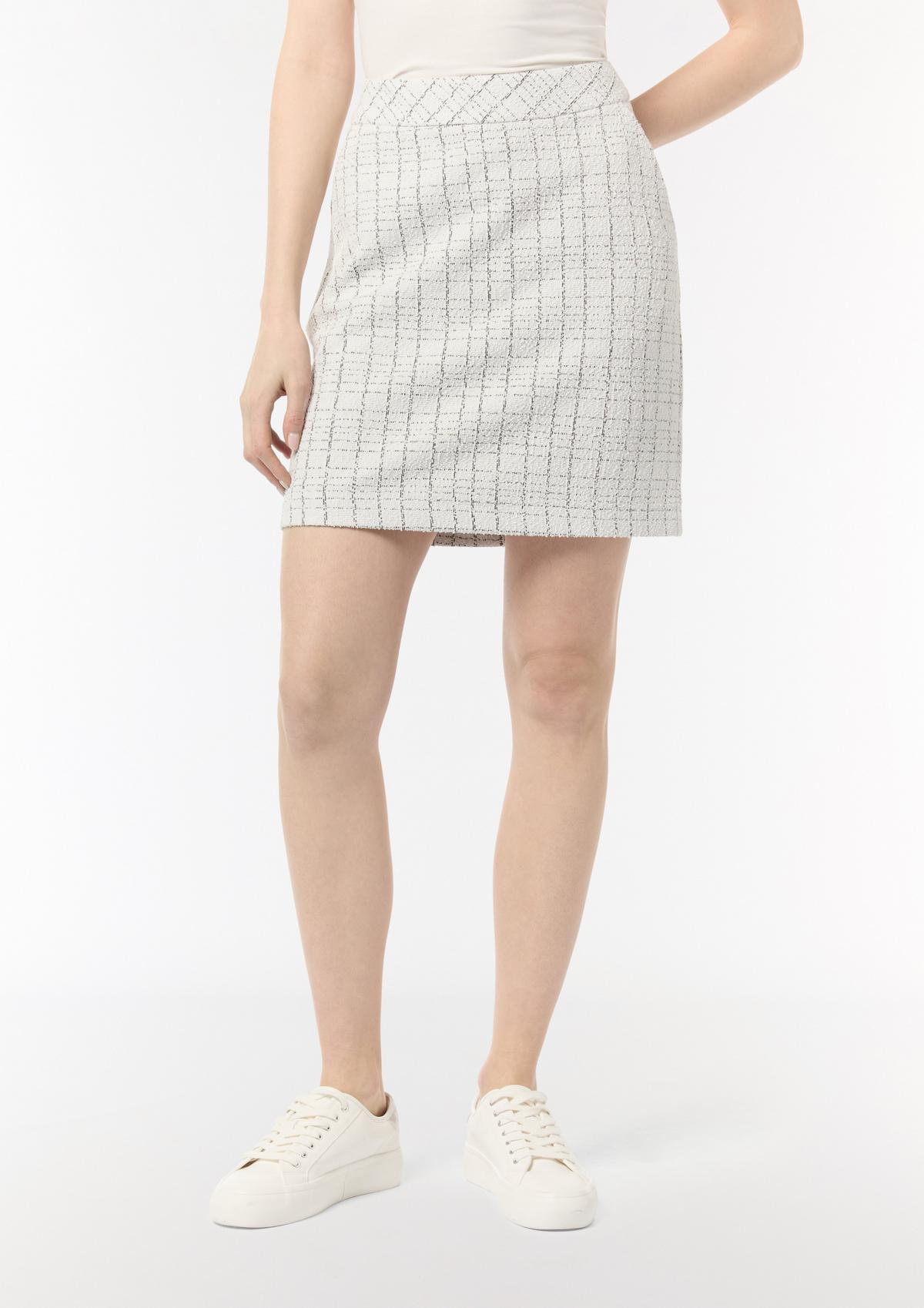 comma Bouclé jersey skirt with metallic yarn