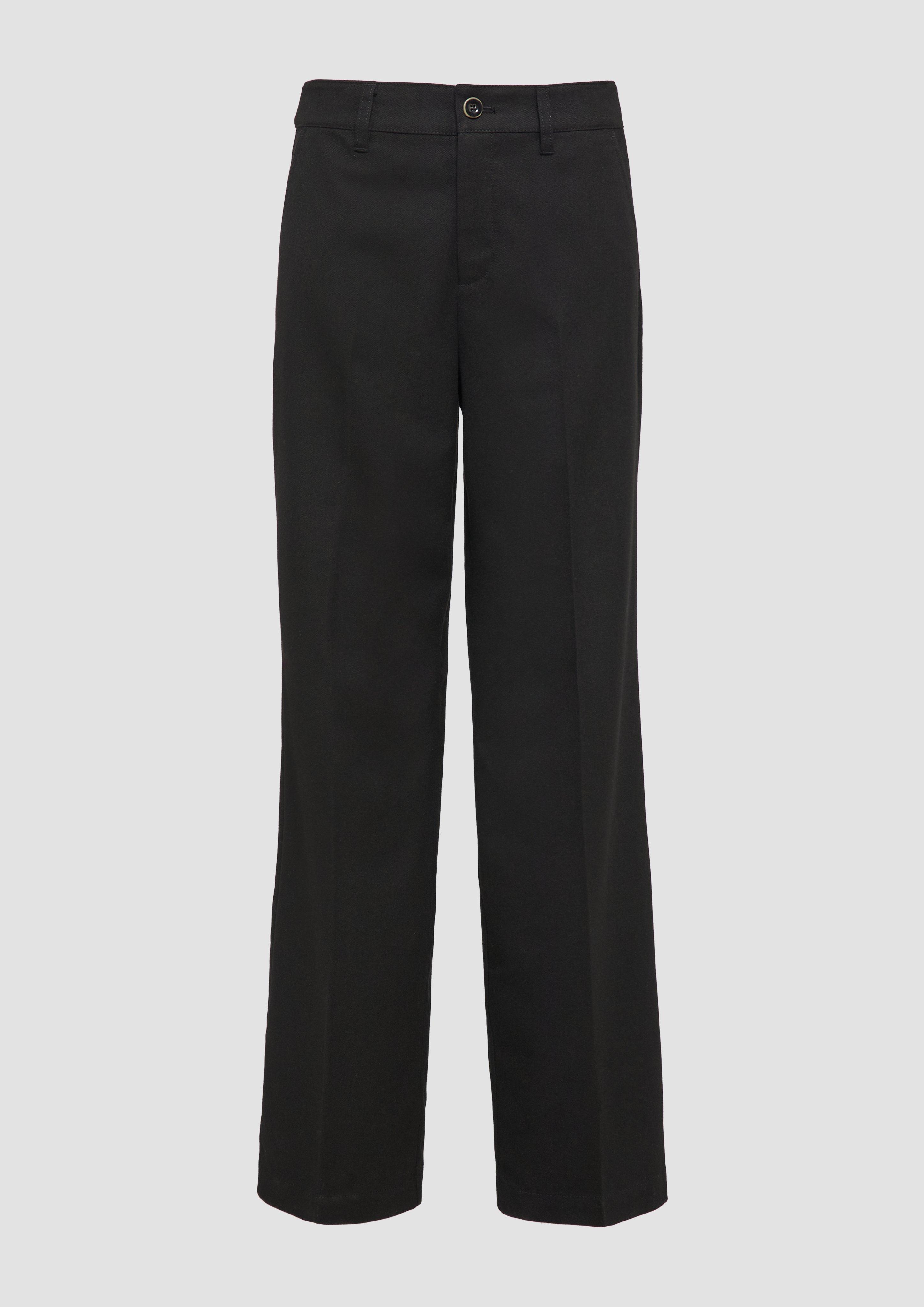 s.Oliver - Stoffhose mit Wide Leg und Bügelfalten, Damen, schwarz