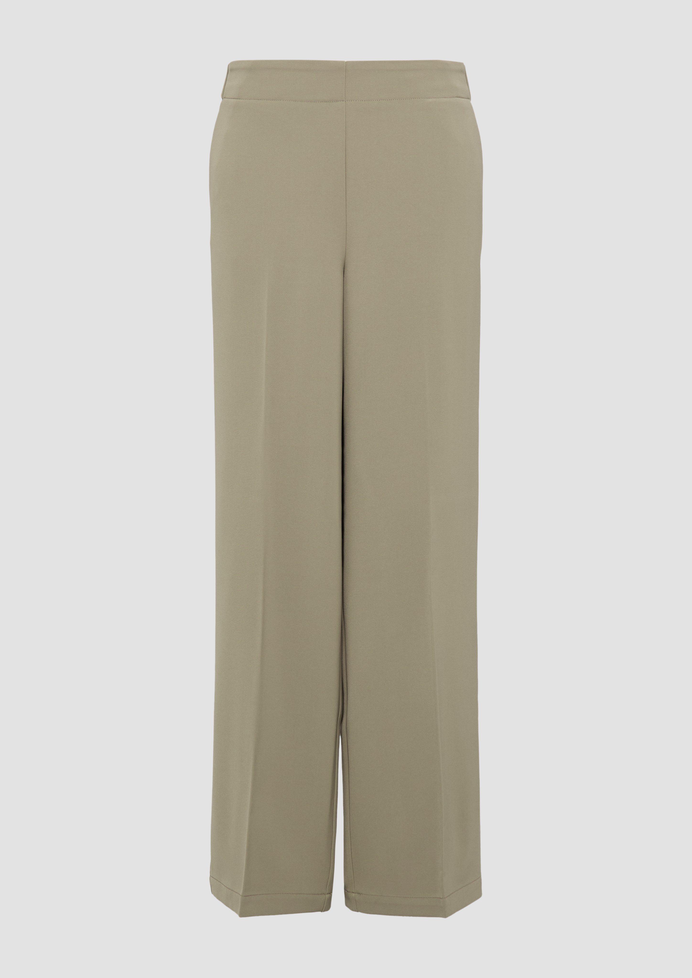 Thumbnail - s.Oliver - Wide-Leg-Hose mit elastischem Bund, Damen, braun