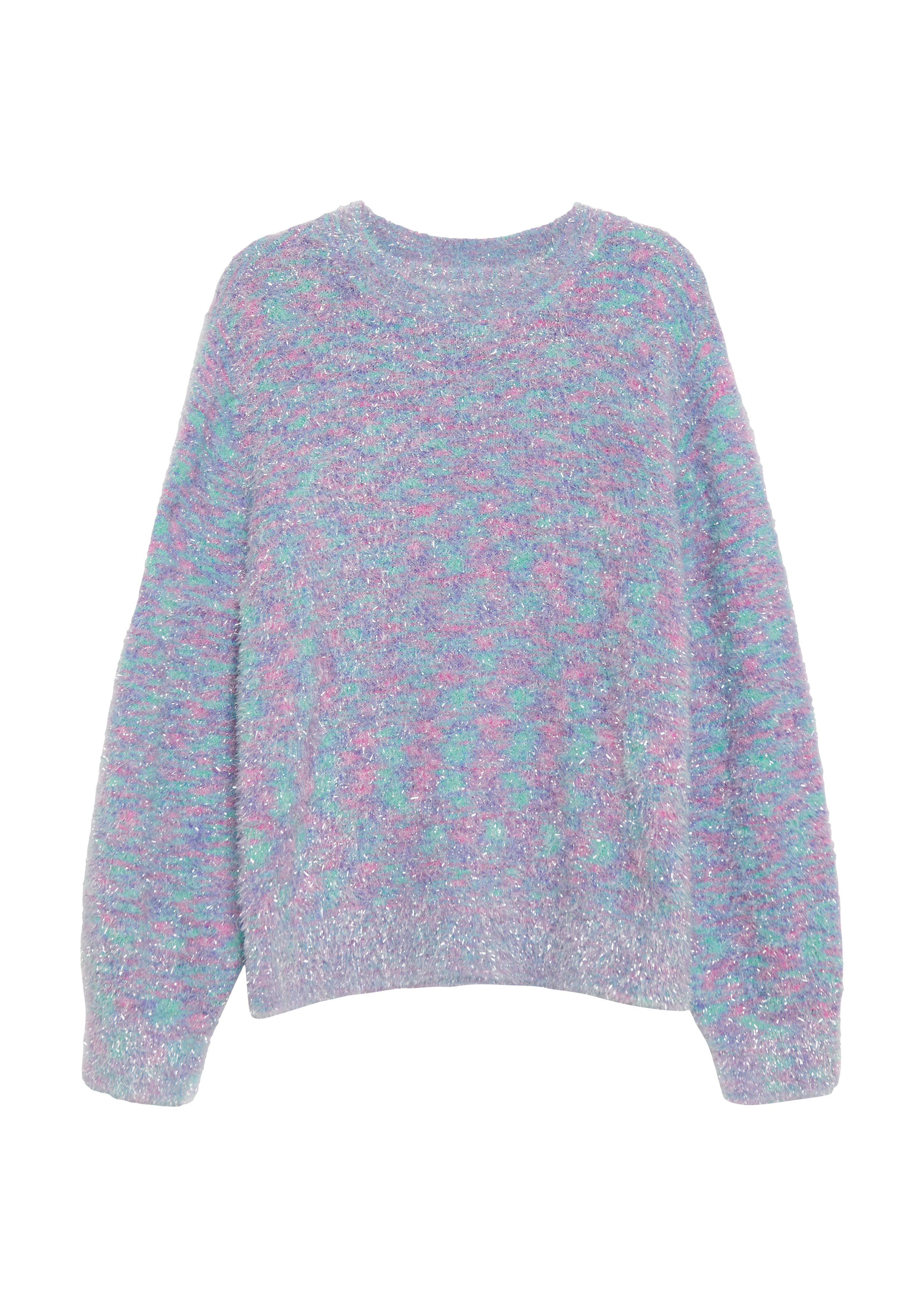 s.Oliver - Flauschiger Strickpullover aus Effekt-Garn mit Glitzer, Kinder, Rosa