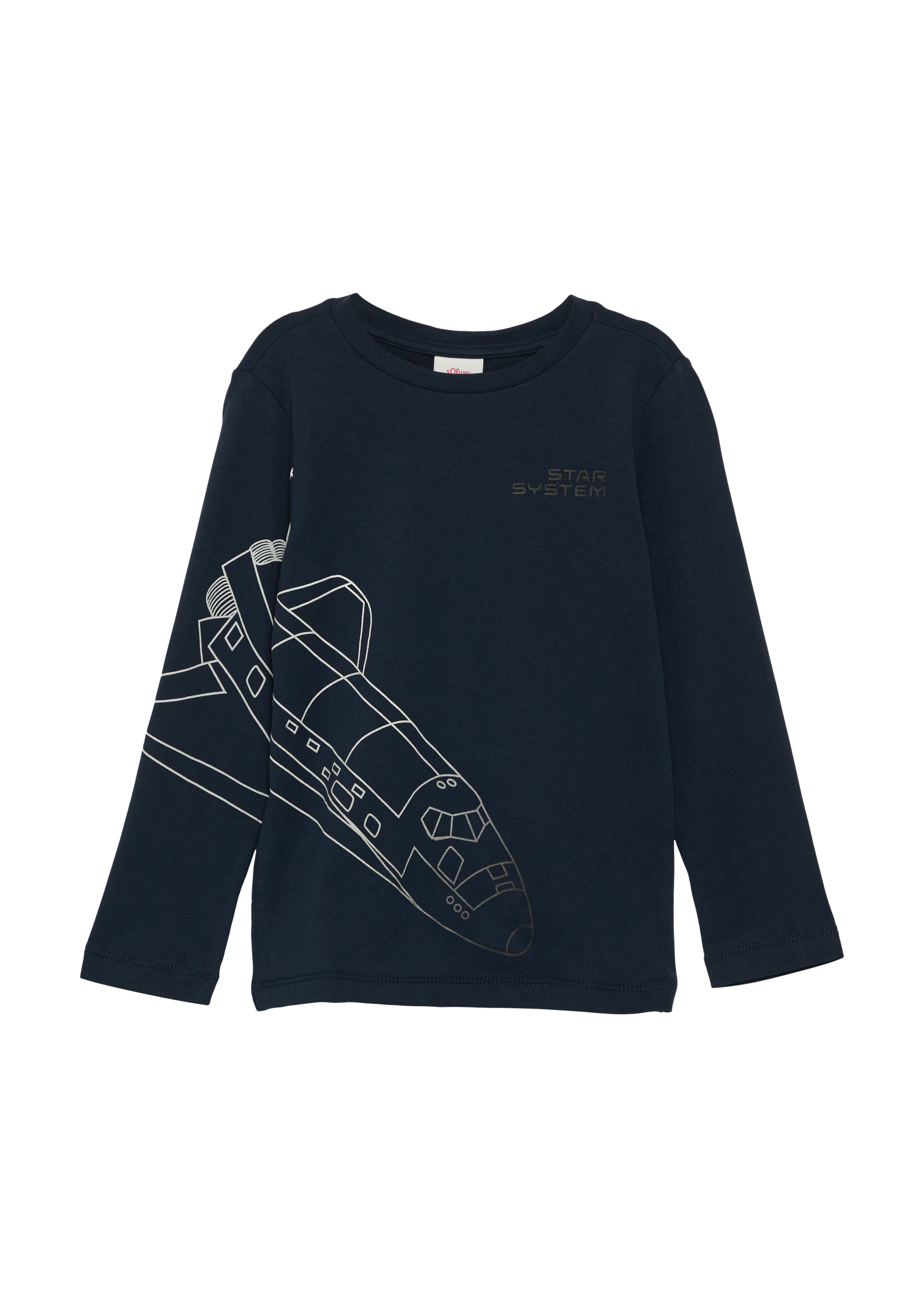 s.Oliver - Langarmshirt mit Frontprint, Kinder, blau