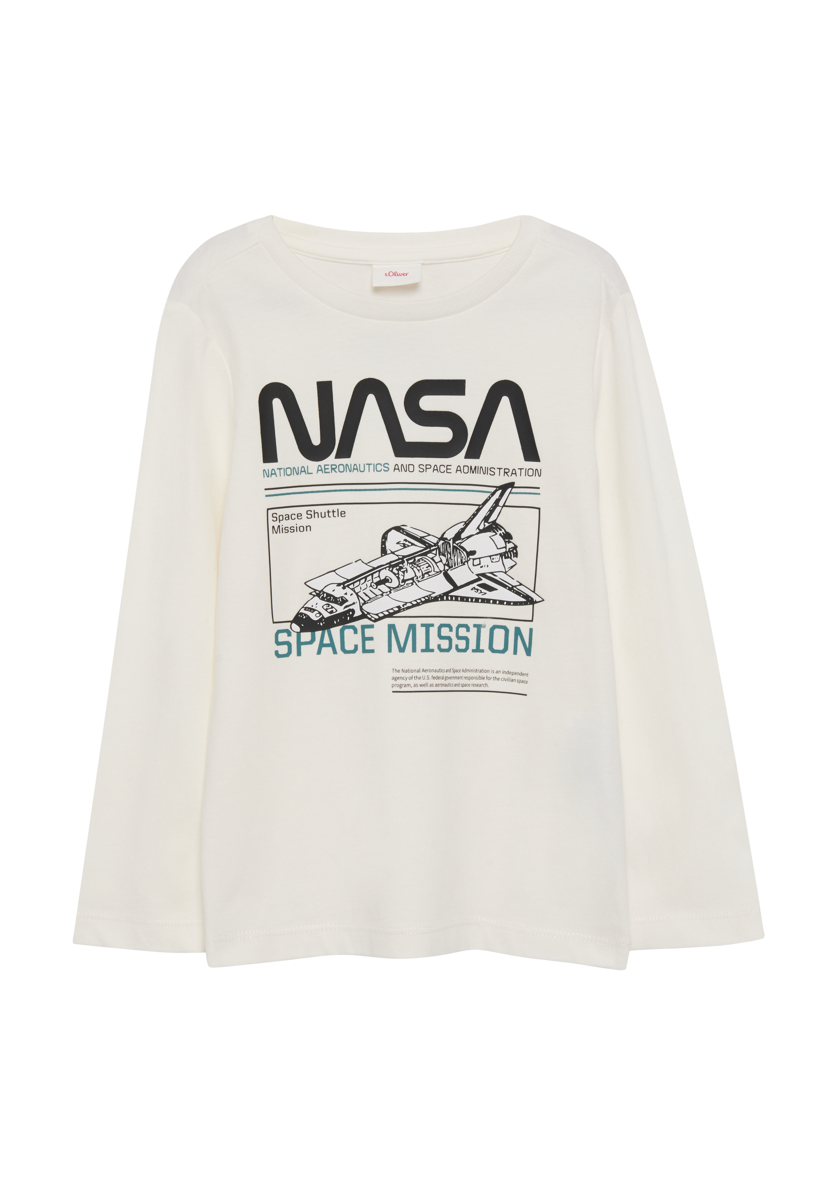 s.Oliver - Longsleeve mit NASA®-Print, Kinder, creme