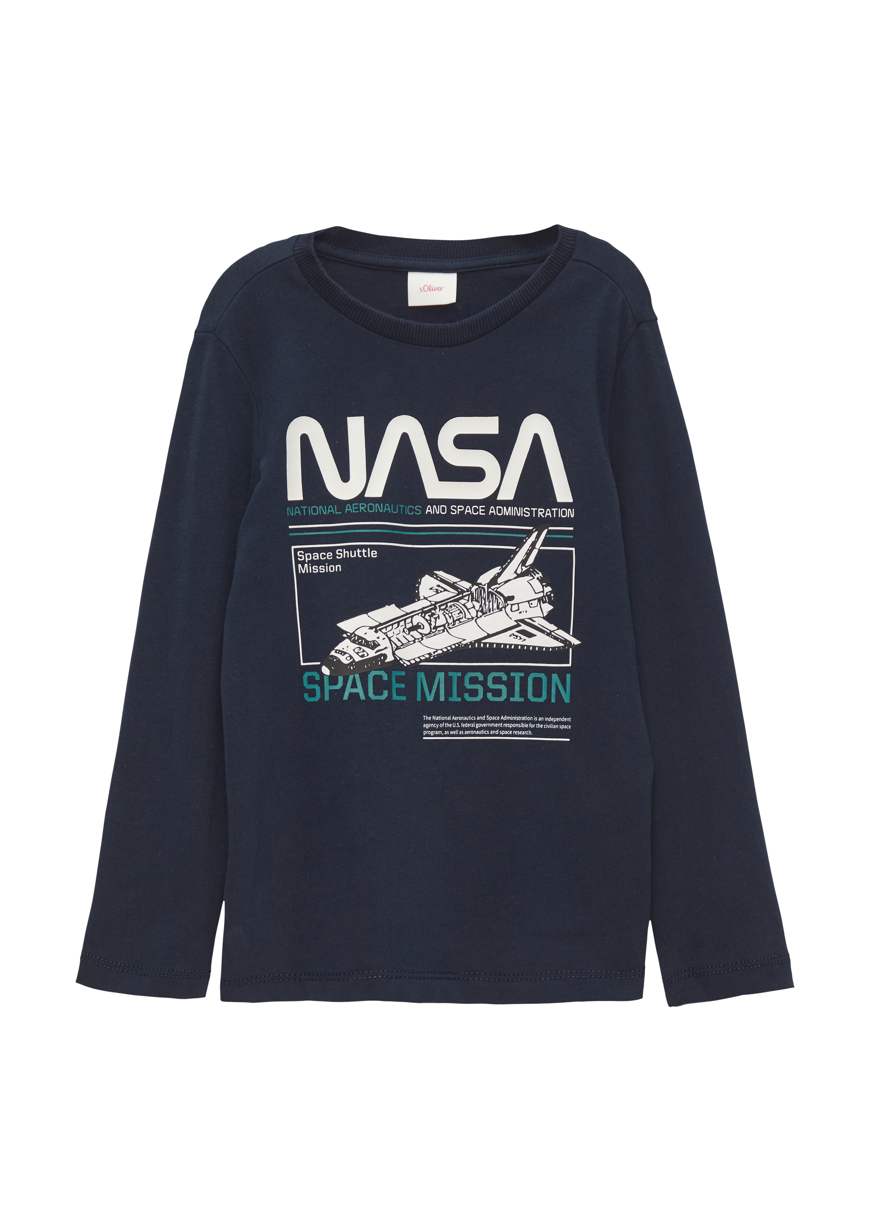 s.Oliver - Longsleeve mit NASA®-Print, Kinder, blau