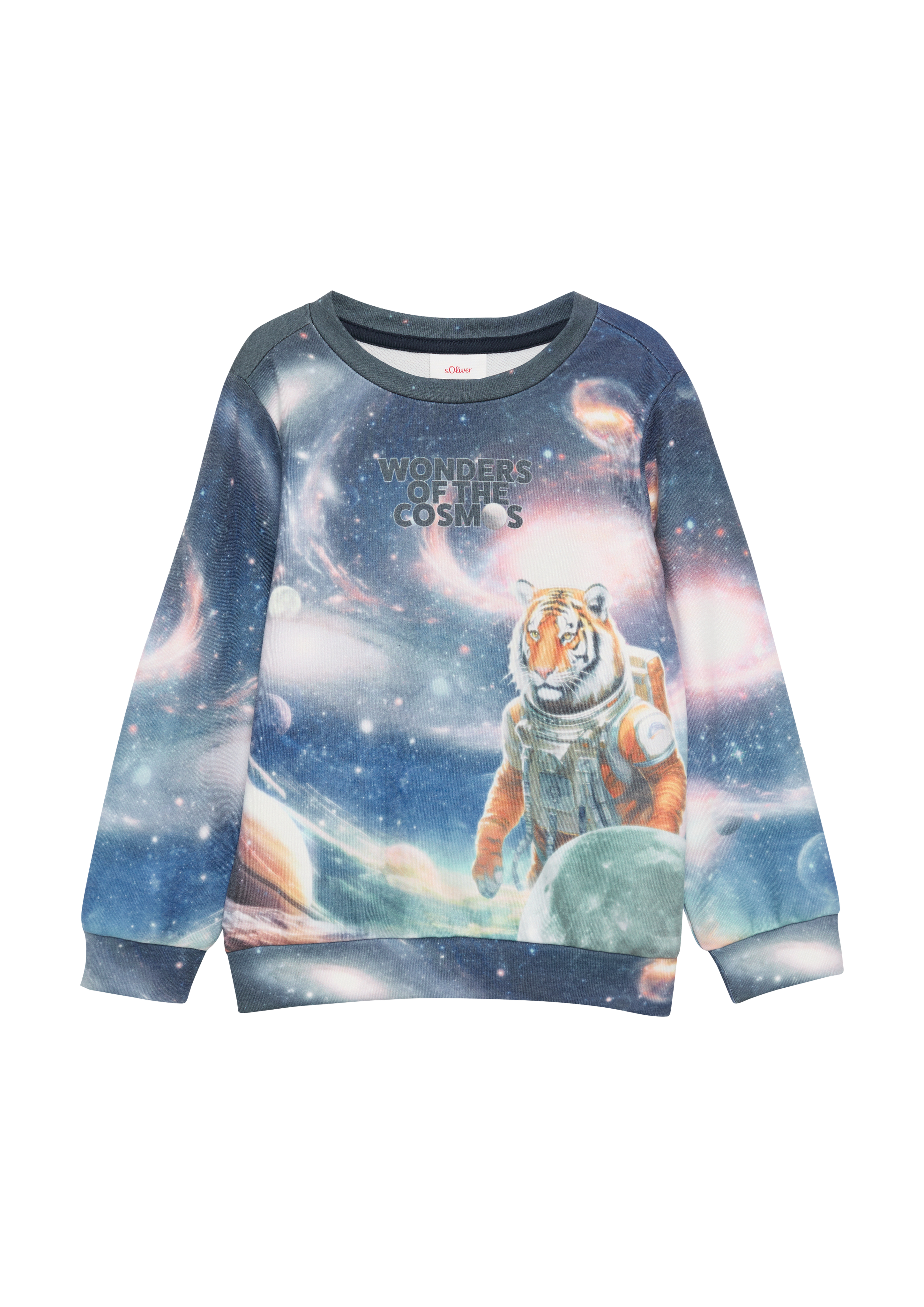 Thumbnail - s.Oliver - Sweatshirt mit All-over-Print, Kinder, silber