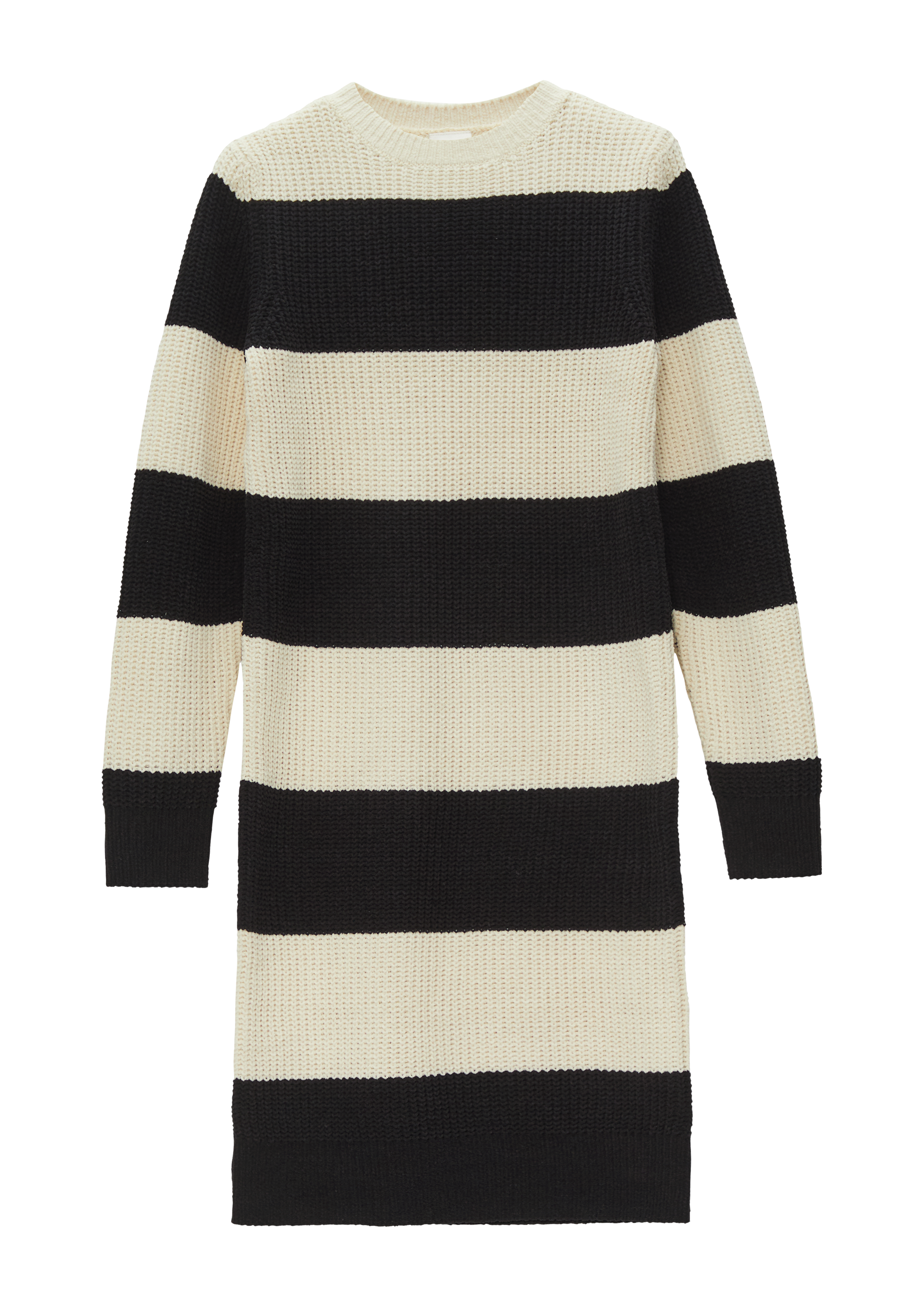 Thumbnail - s.Oliver - Gestreiftes Strick-Kleid aus weichem Chenille-Garn, Mädchen, Beige