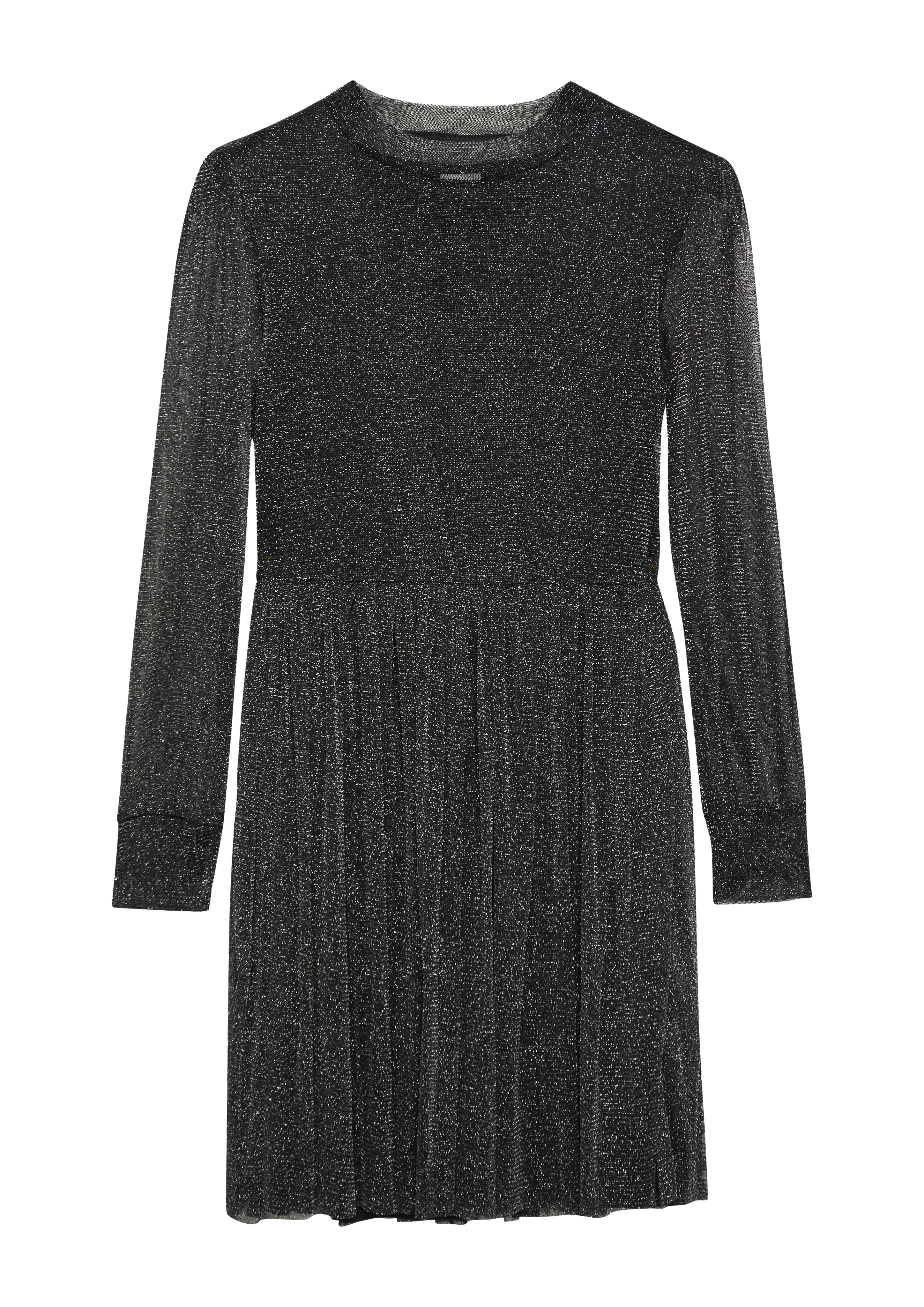 s.Oliver - Mesh-Kleid mit Glitzergarn, Mädchen, schwarz