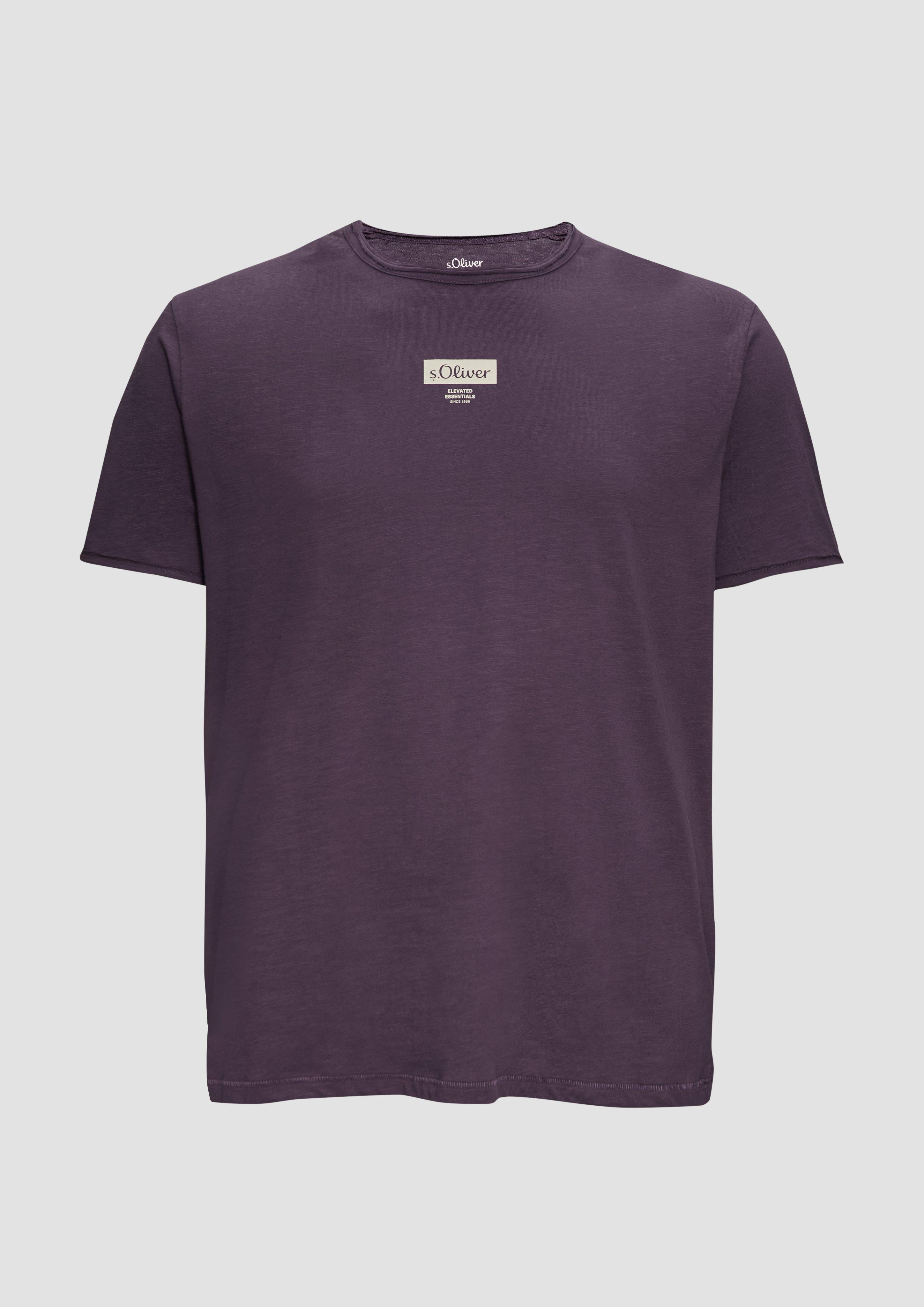 Thumbnail - s.Oliver - T-Shirt mit Flammgarnstruktur, Herren, lila