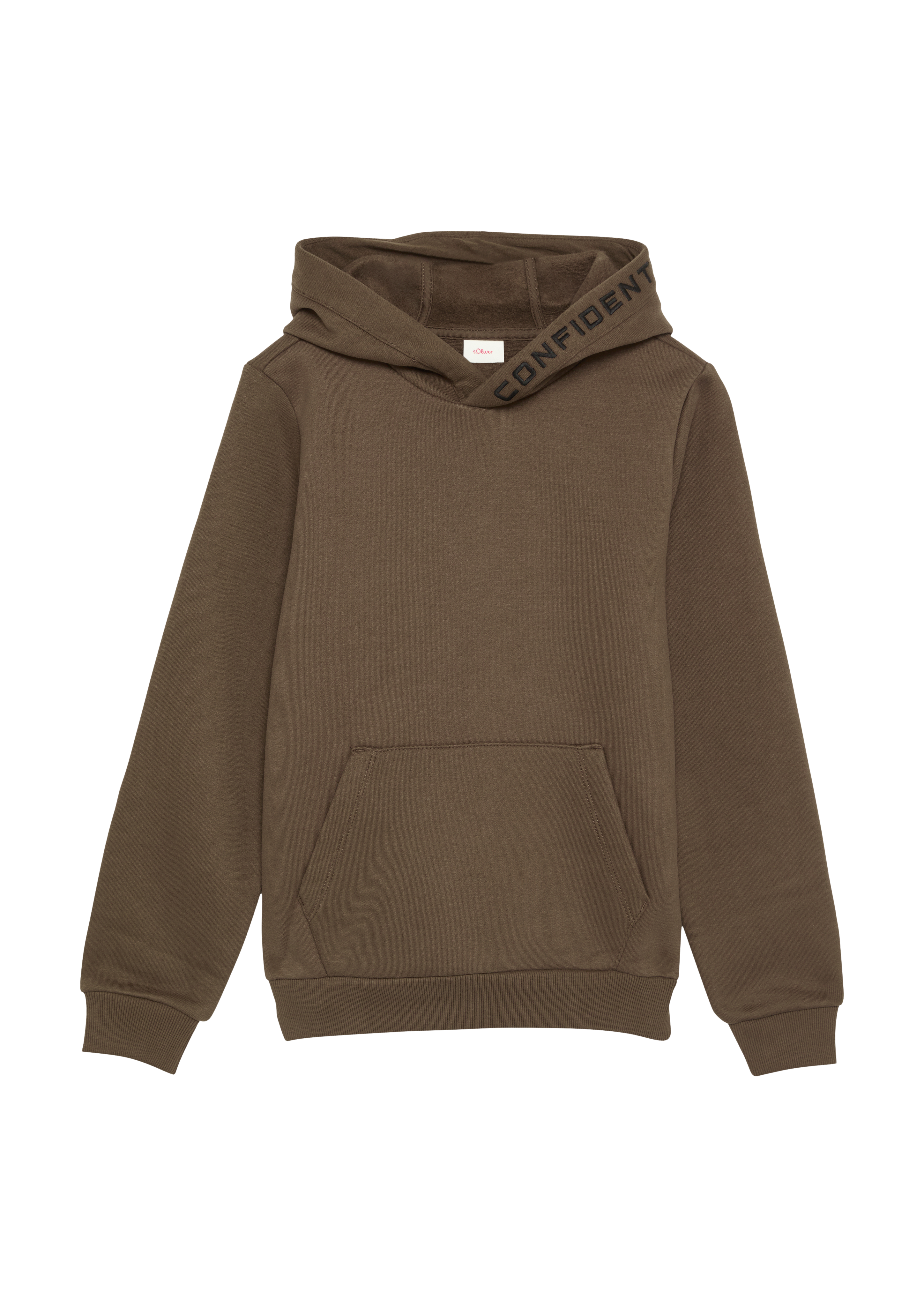 s.Oliver - Hochwertiger Hoodie mit Stickerei, Jungen, braun