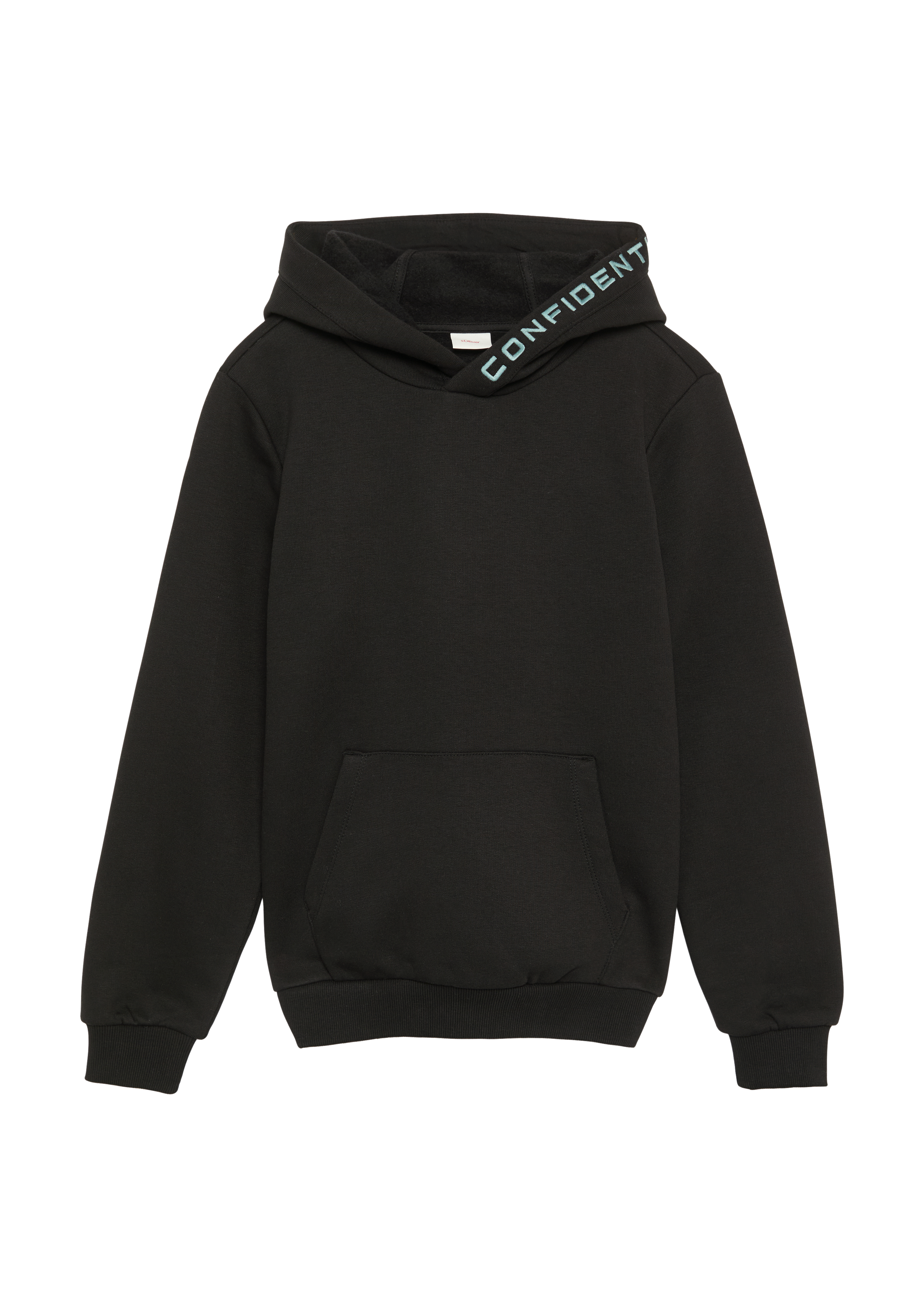 s.Oliver - Hochwertiger Hoodie mit Stickerei, Jungen, schwarz