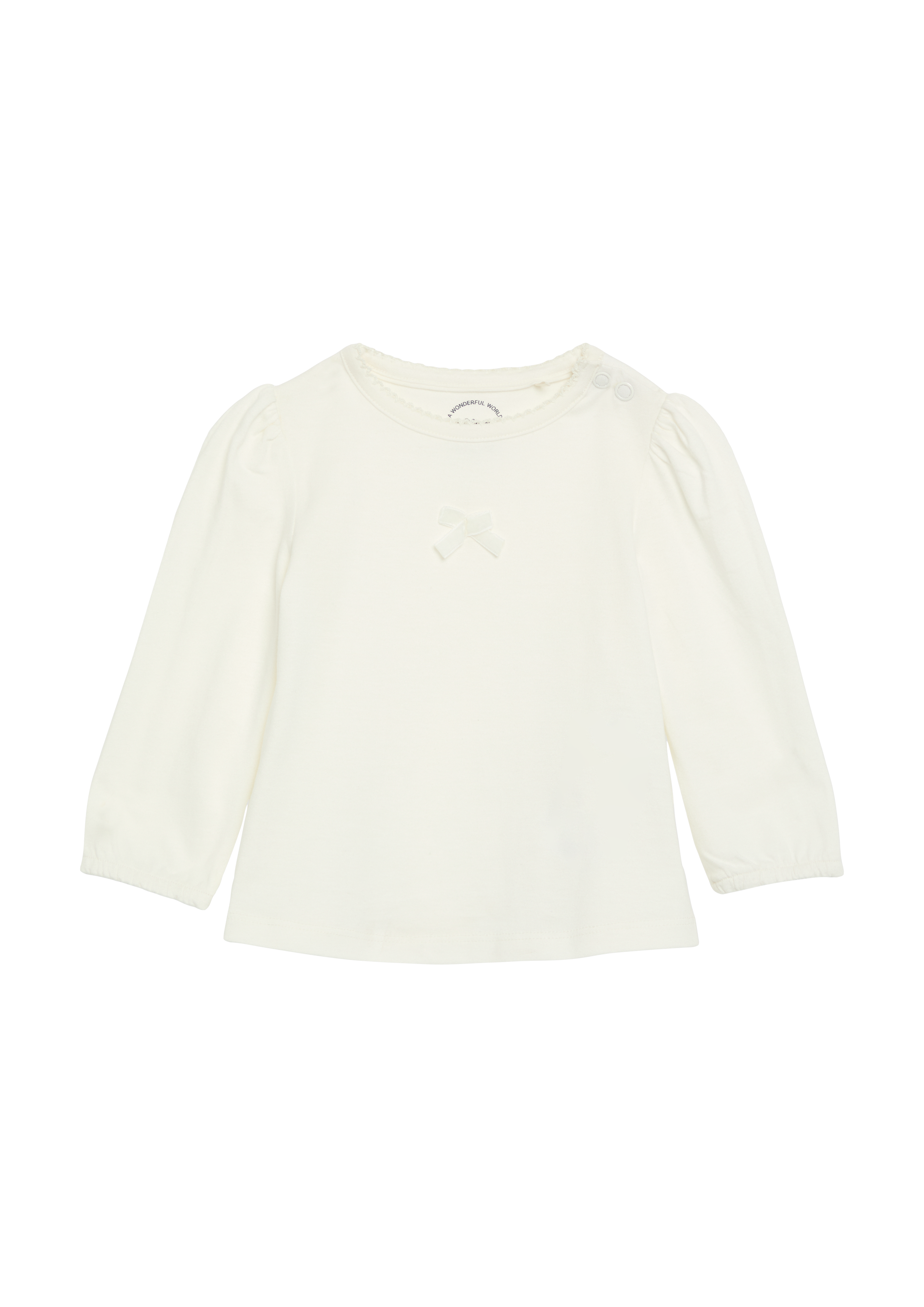 s.Oliver - Langarmshirt mit Schleifendetail, Babys, creme