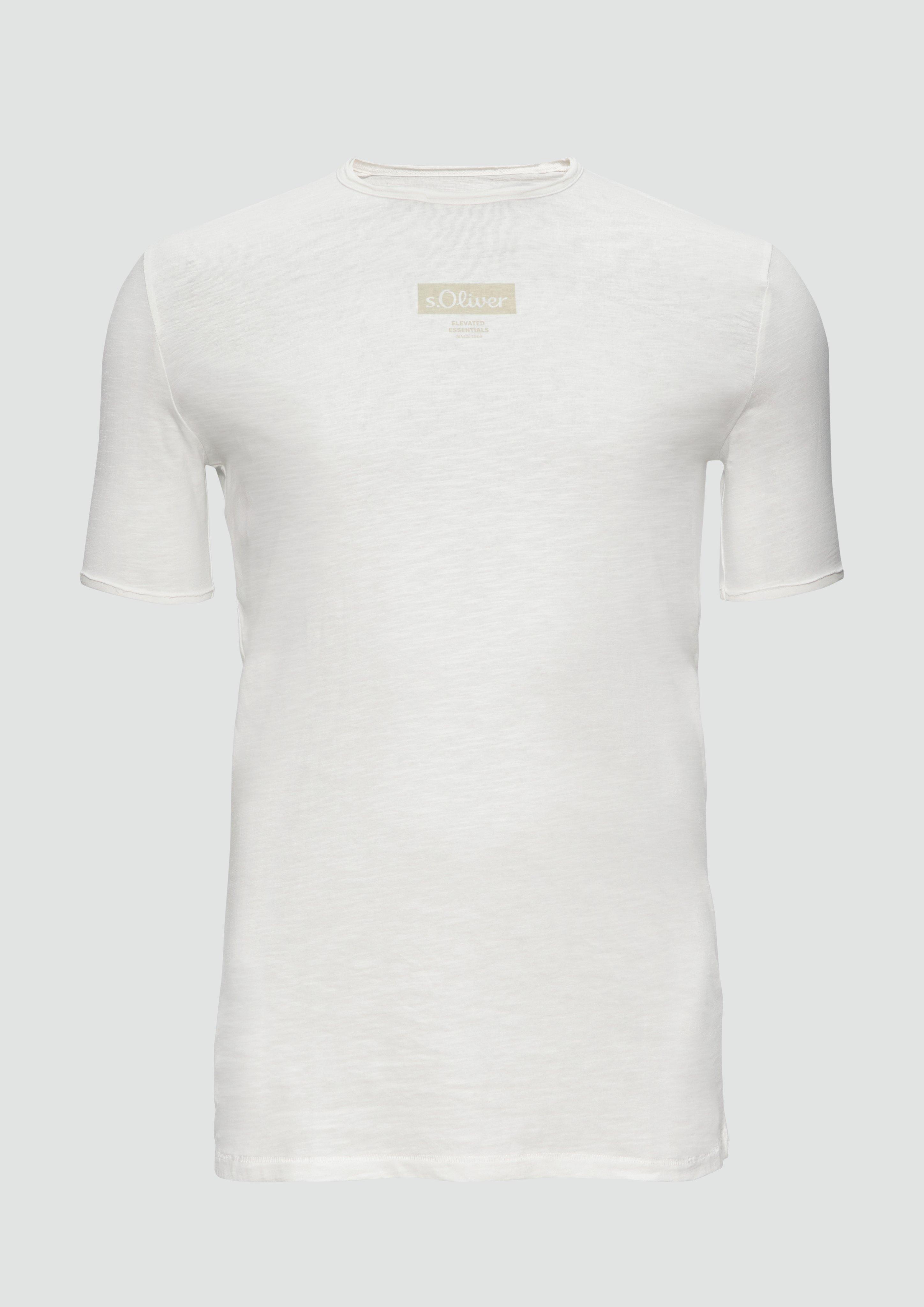 s.Oliver T-Shirt mit Flammgarnstruktur