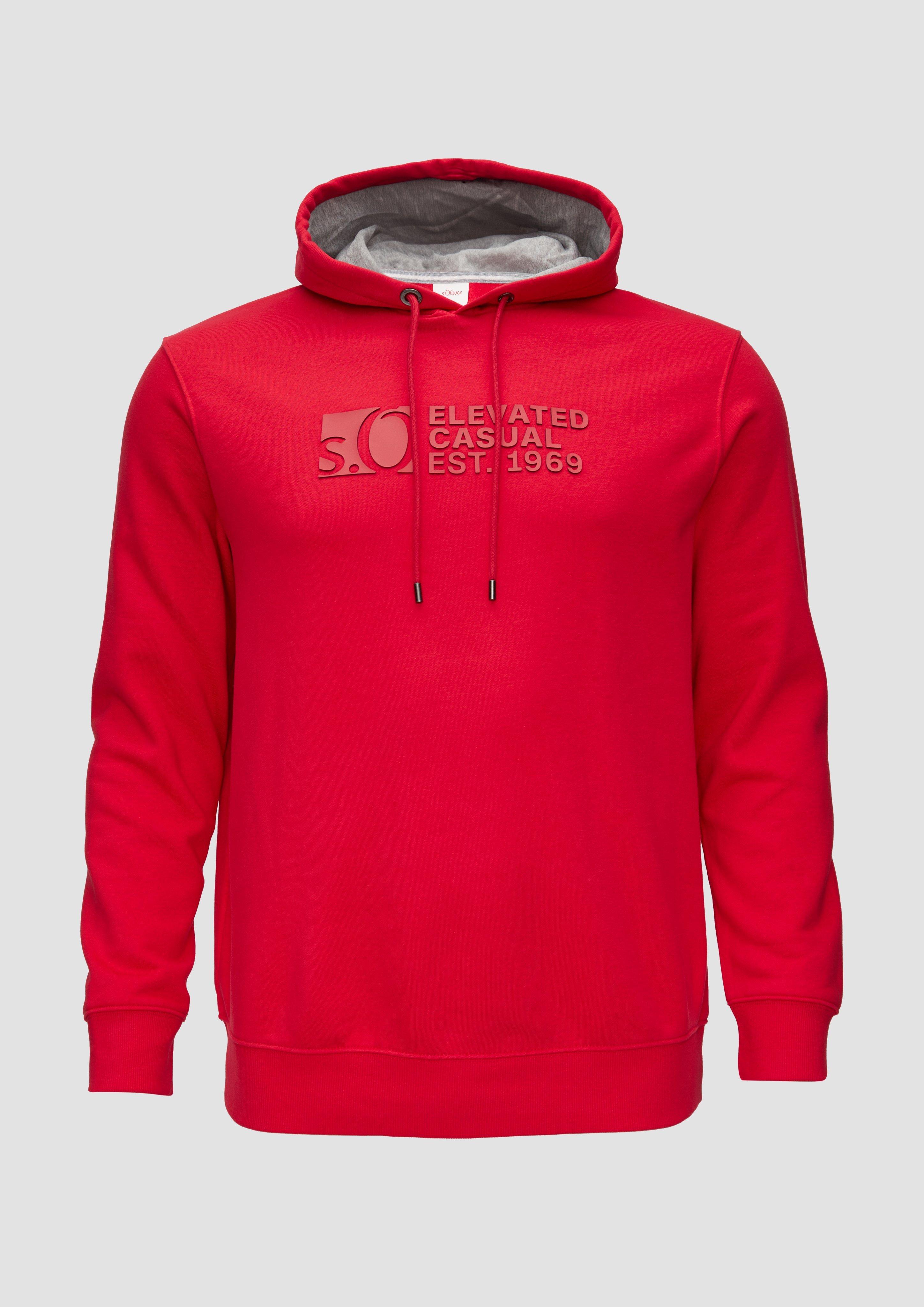 s.Oliver Kapuzen-Sweatshirt mit Logo-Print