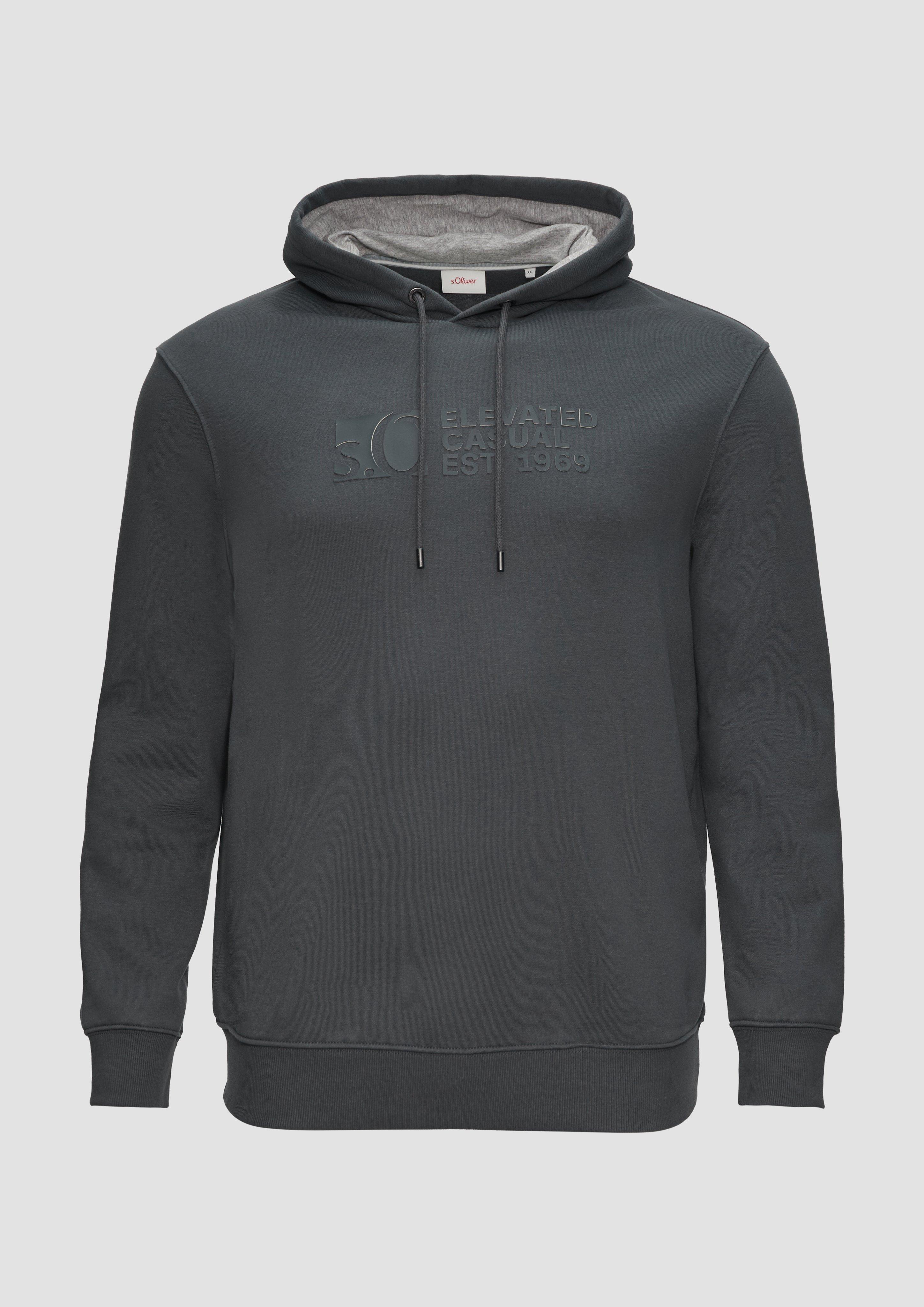 s.Oliver Kapuzen-Sweatshirt mit Logo-Print