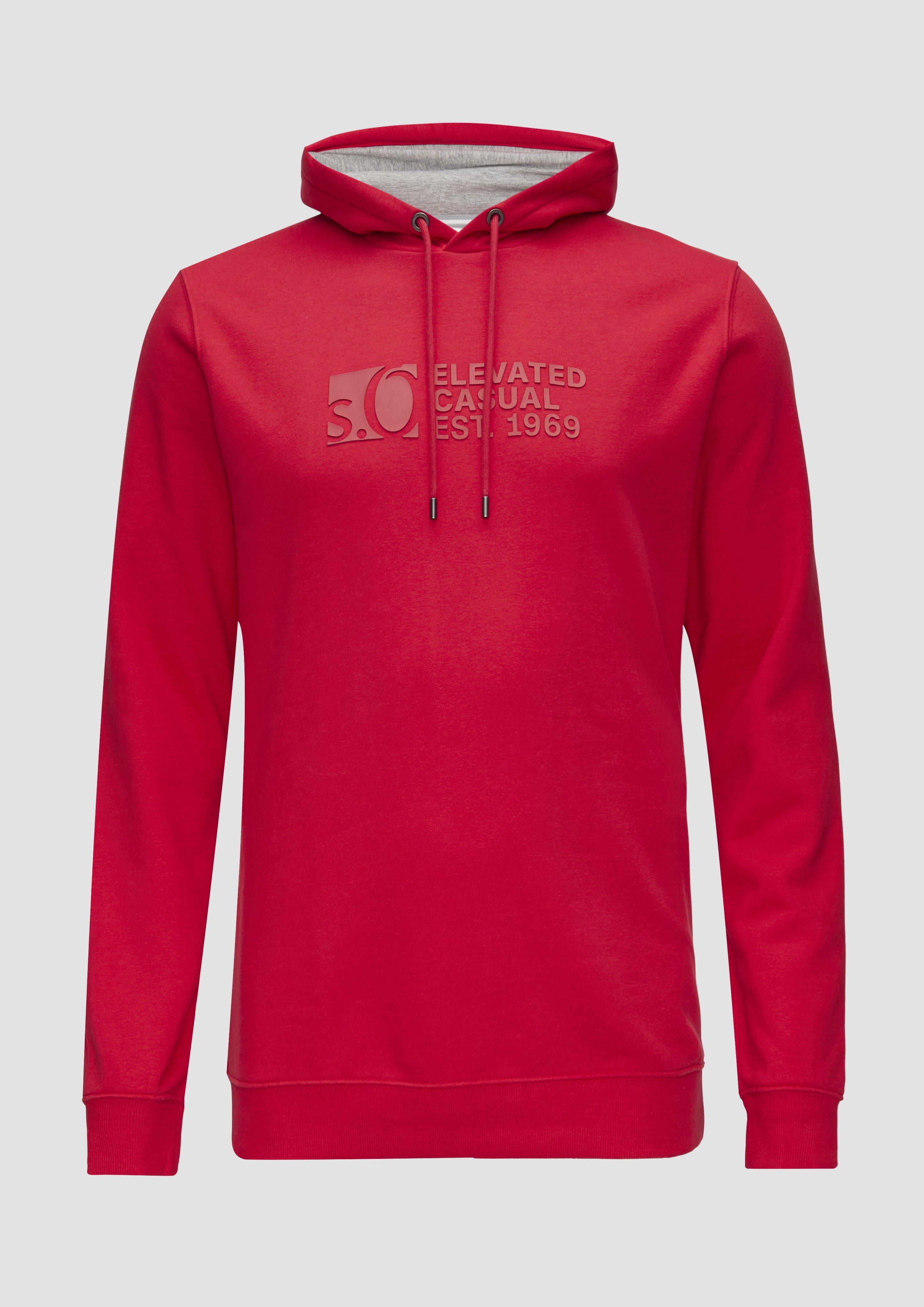 s.Oliver Kapuzen-Sweatshirt mit Logo-Print