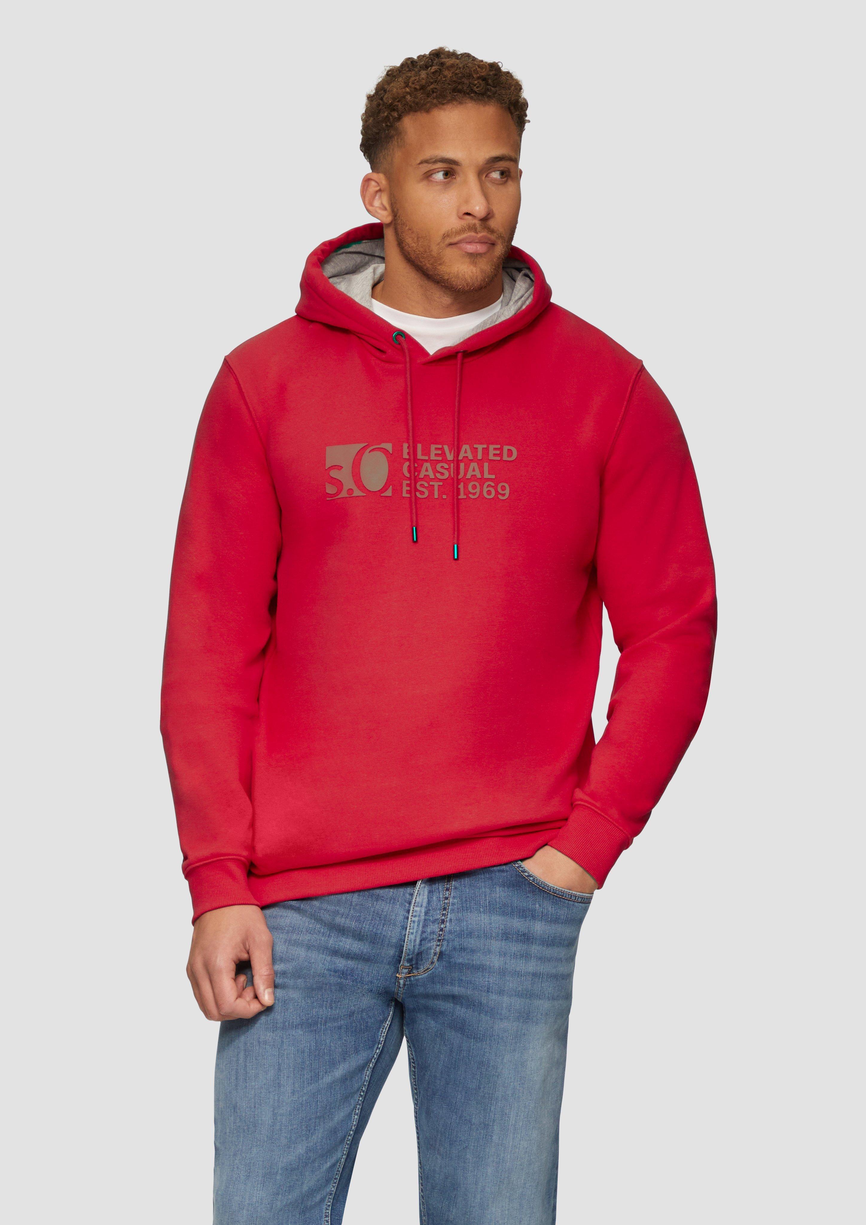 S.Oliver Kapuzen-Sweatshirt mit Logo-Print