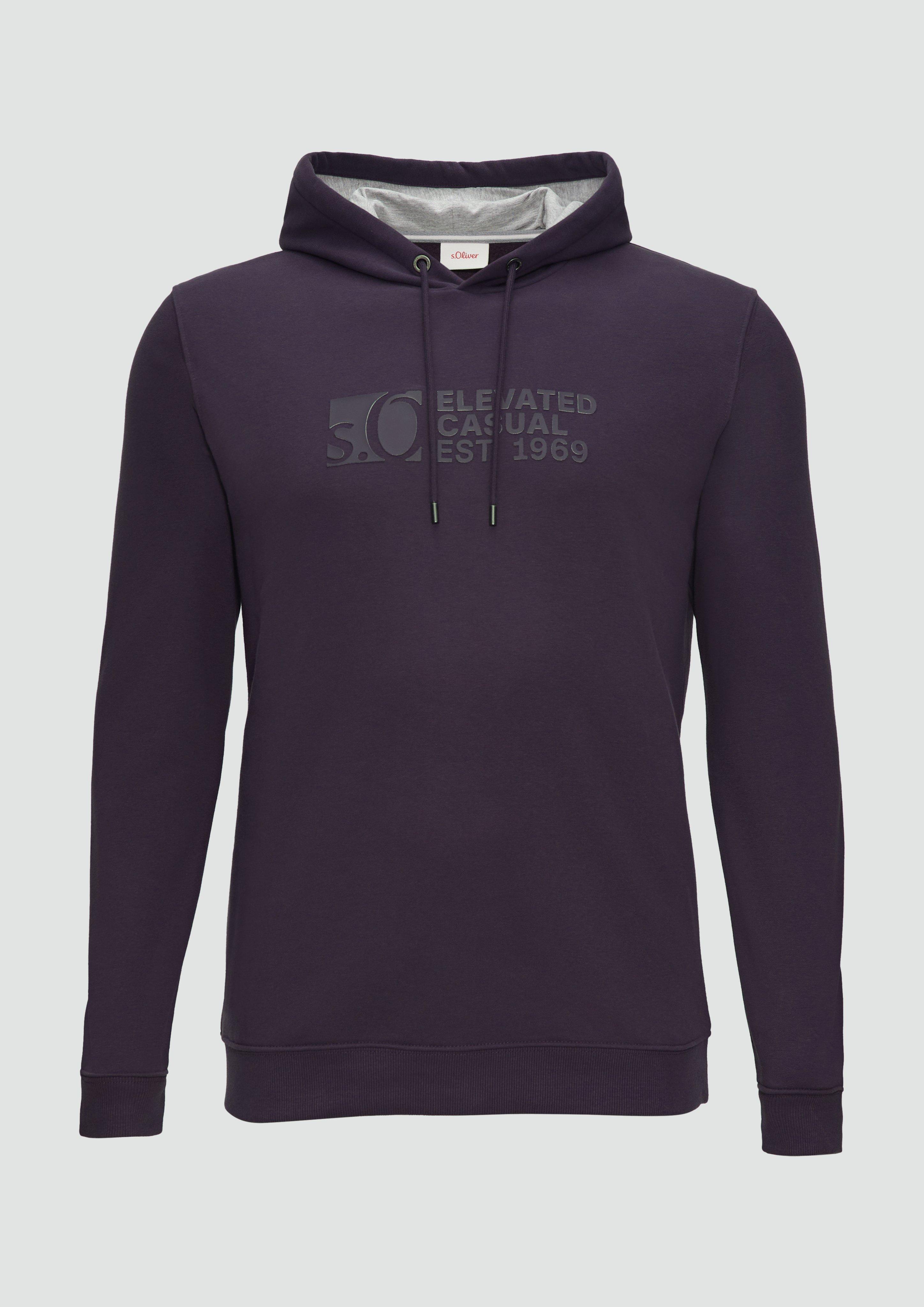 s.Oliver Kapuzen-Sweatshirt mit Logo-Print