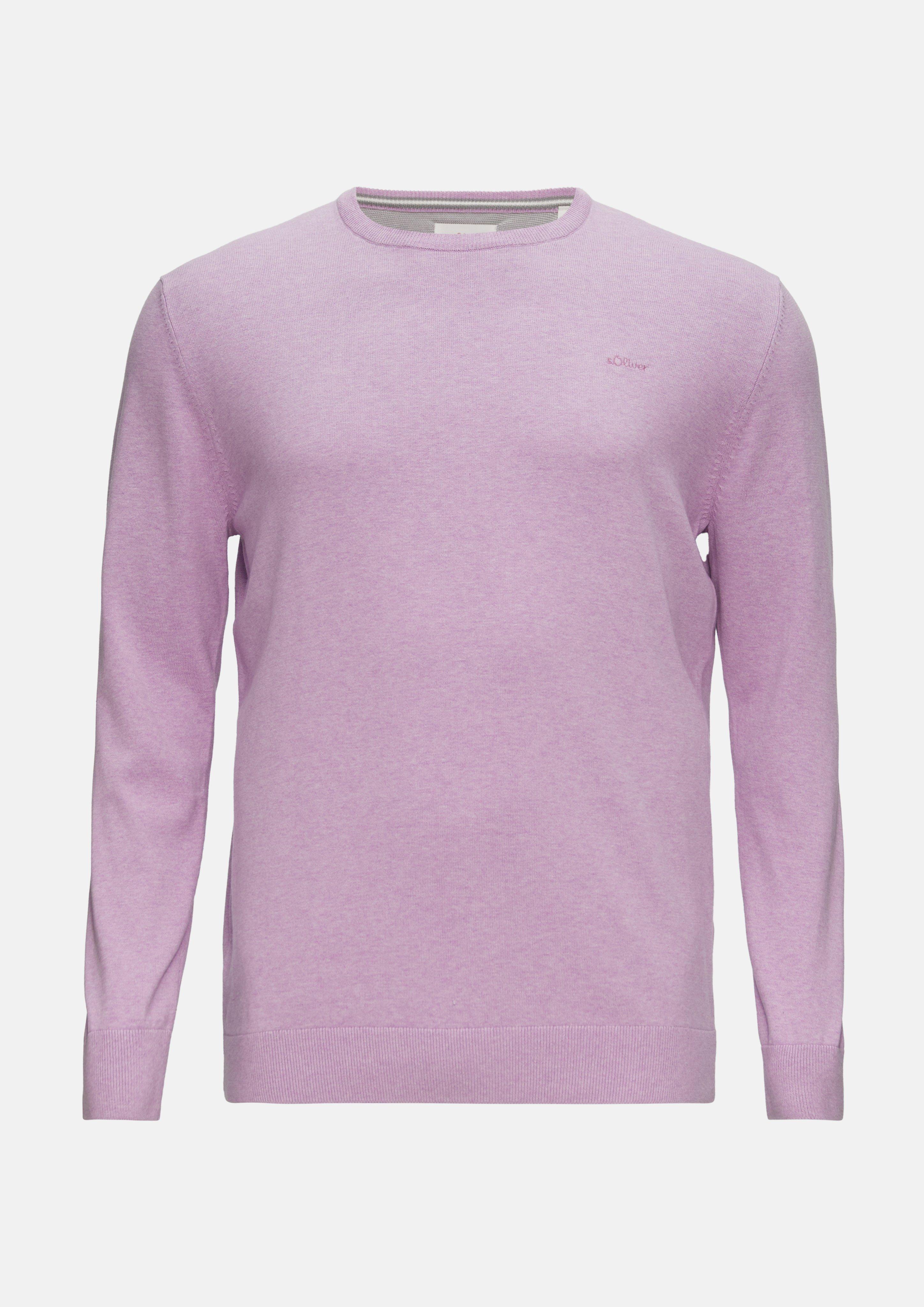 s.Oliver - Strickpullover mit Crewneck, Herren, Rosa