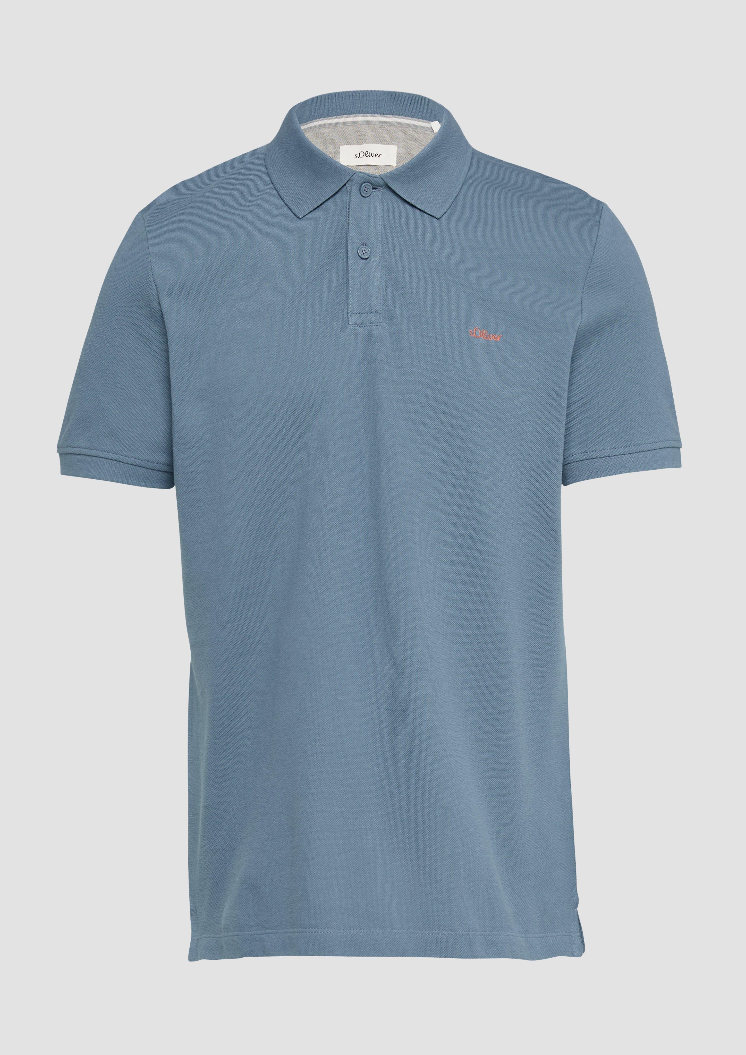 s.Oliver - Poloshirt aus Baumwollpiqué, Herren, blau