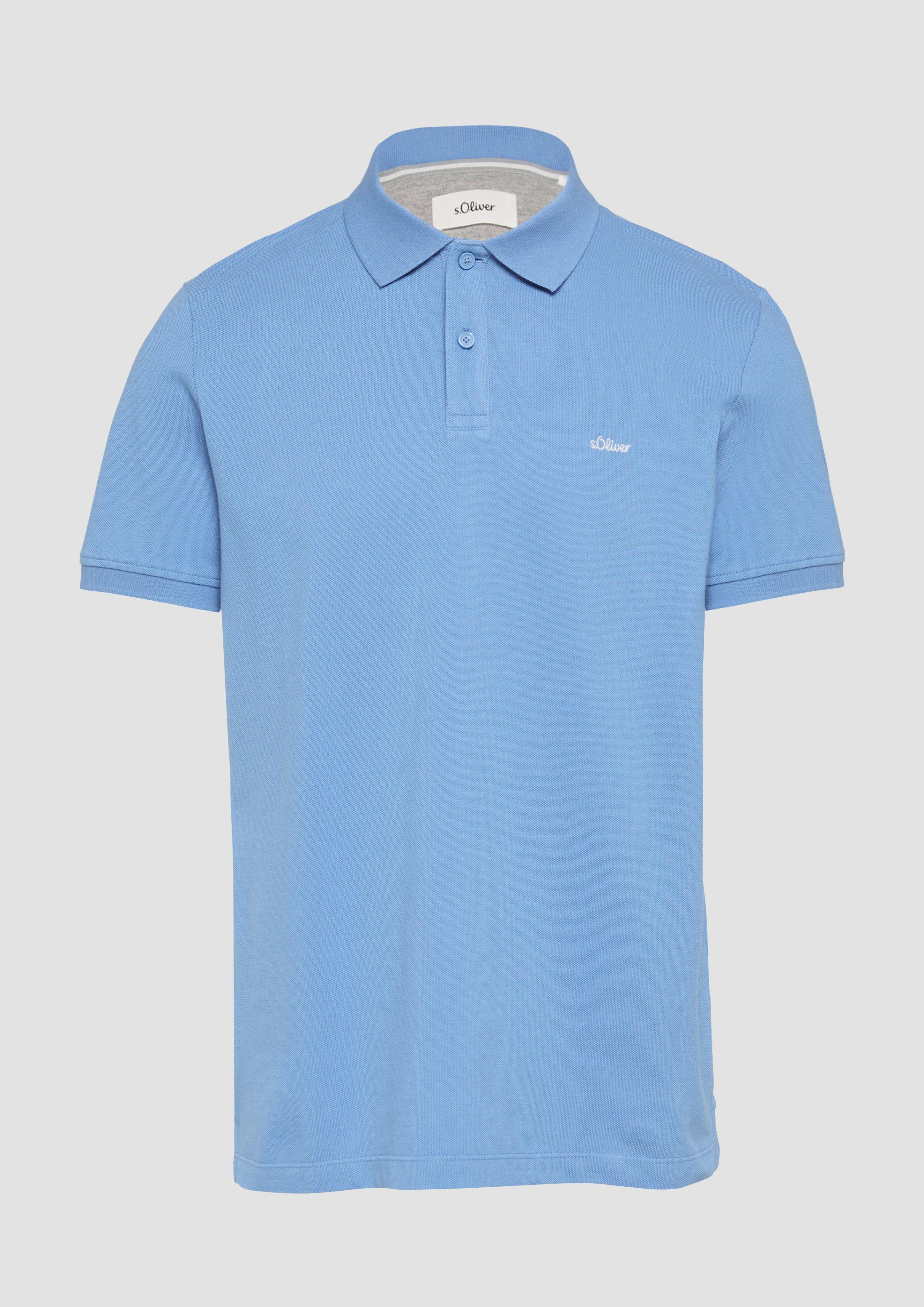 s.Oliver - Poloshirt aus Baumwollpiqué, Herren, blau