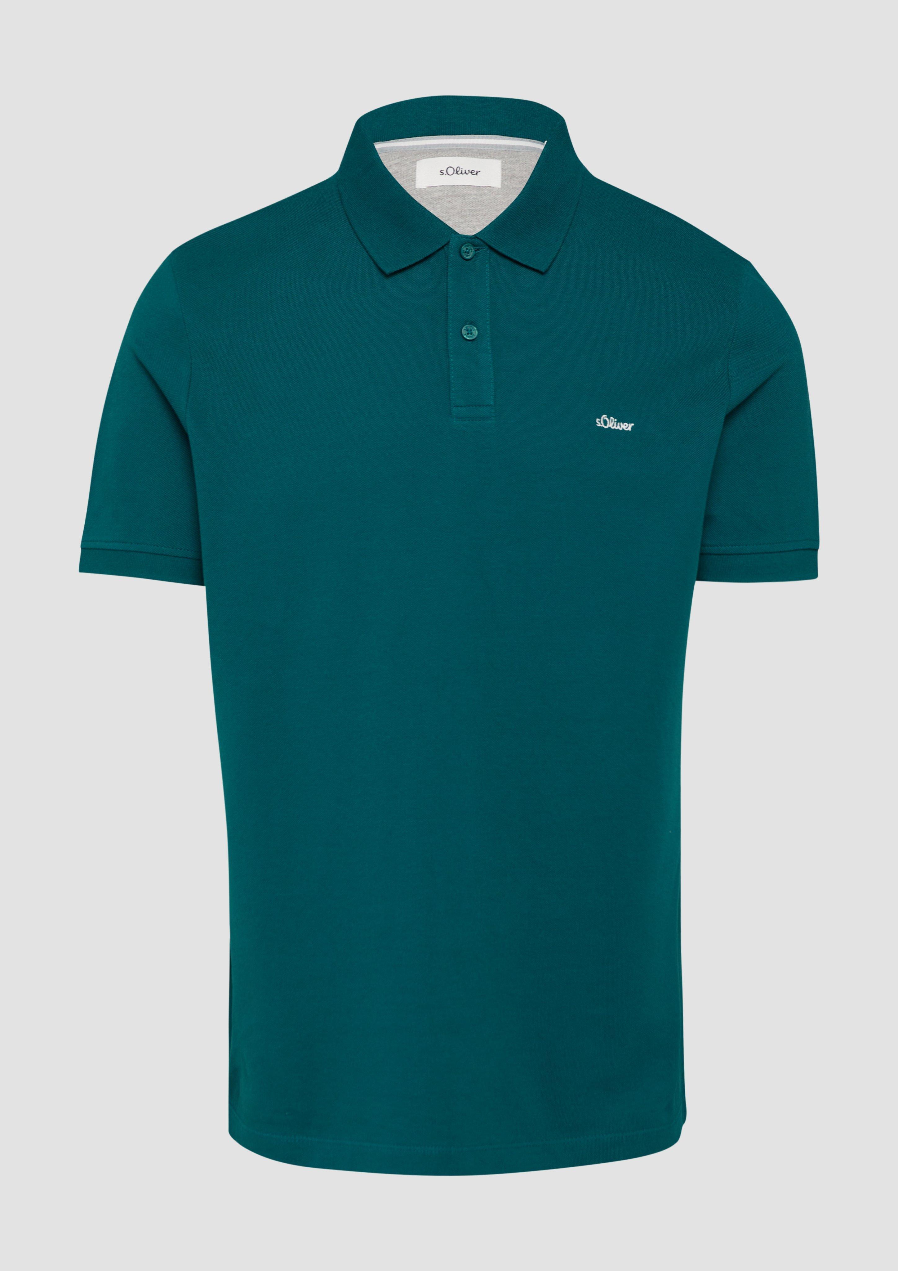 s.Oliver - Poloshirt aus Baumwollpiqué, Herren, Blau