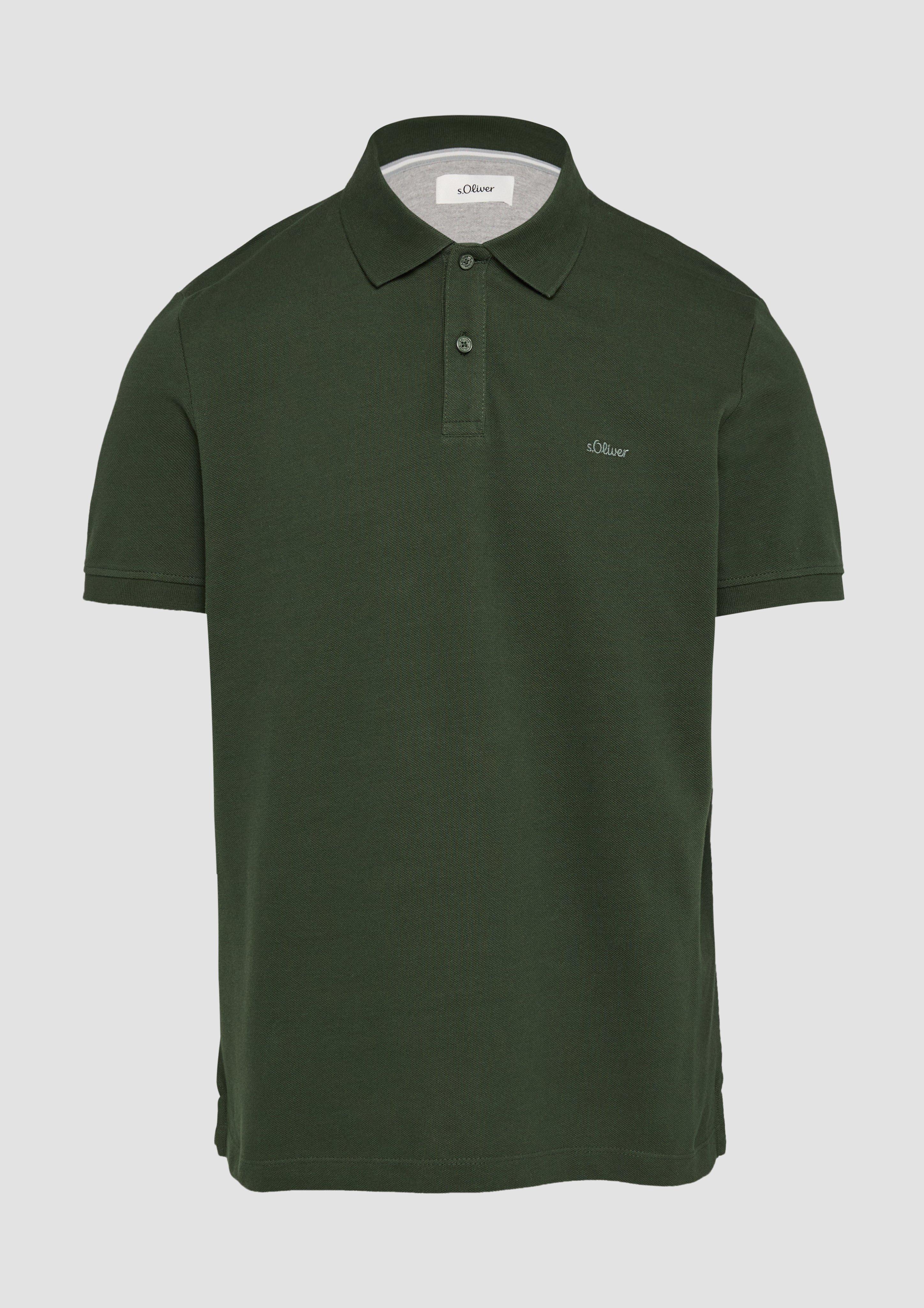 s.Oliver - Poloshirt aus Baumwollpiqué, Herren, Grün