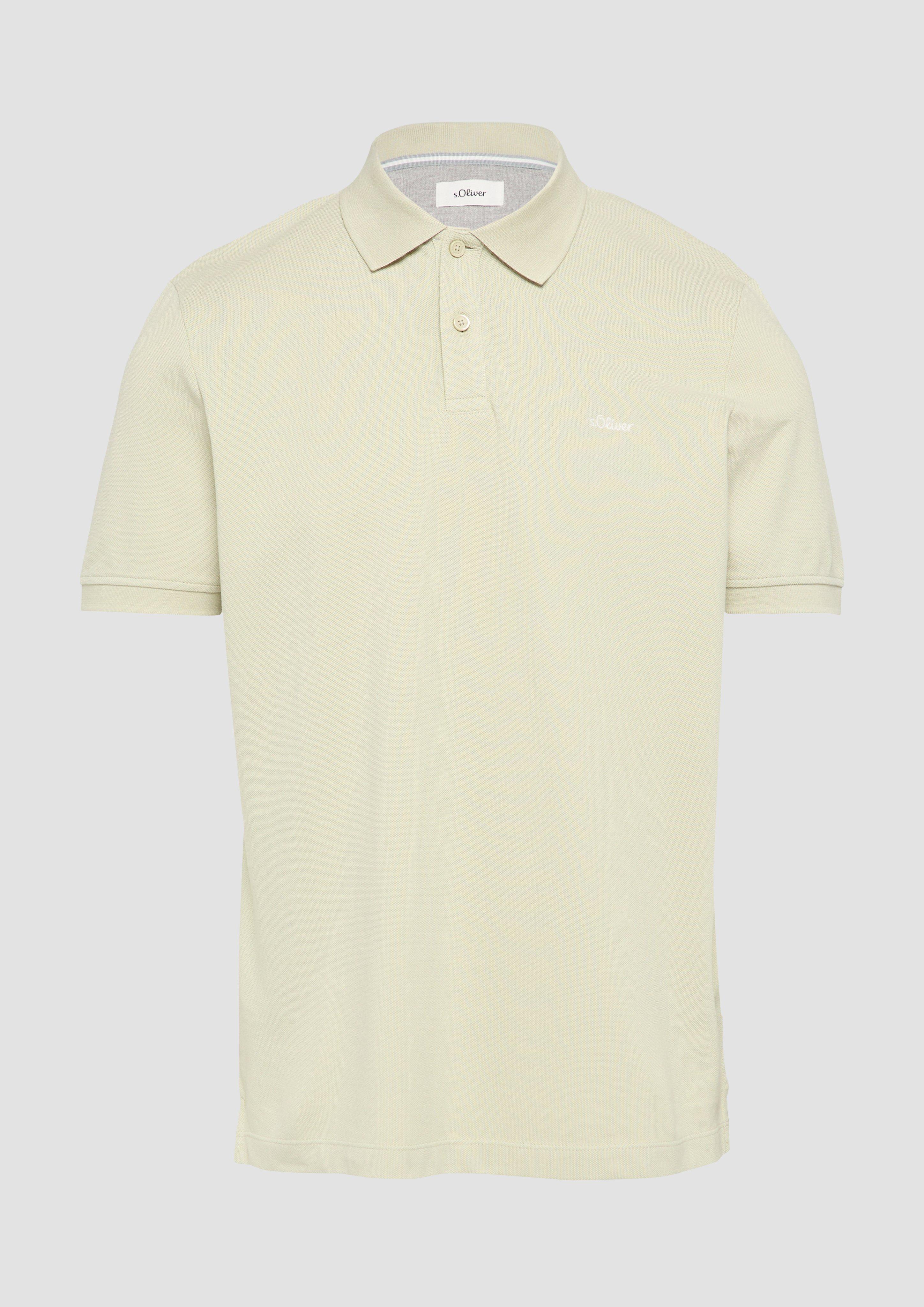 s.Oliver - Poloshirt aus Baumwollpiqué, Herren, Beige