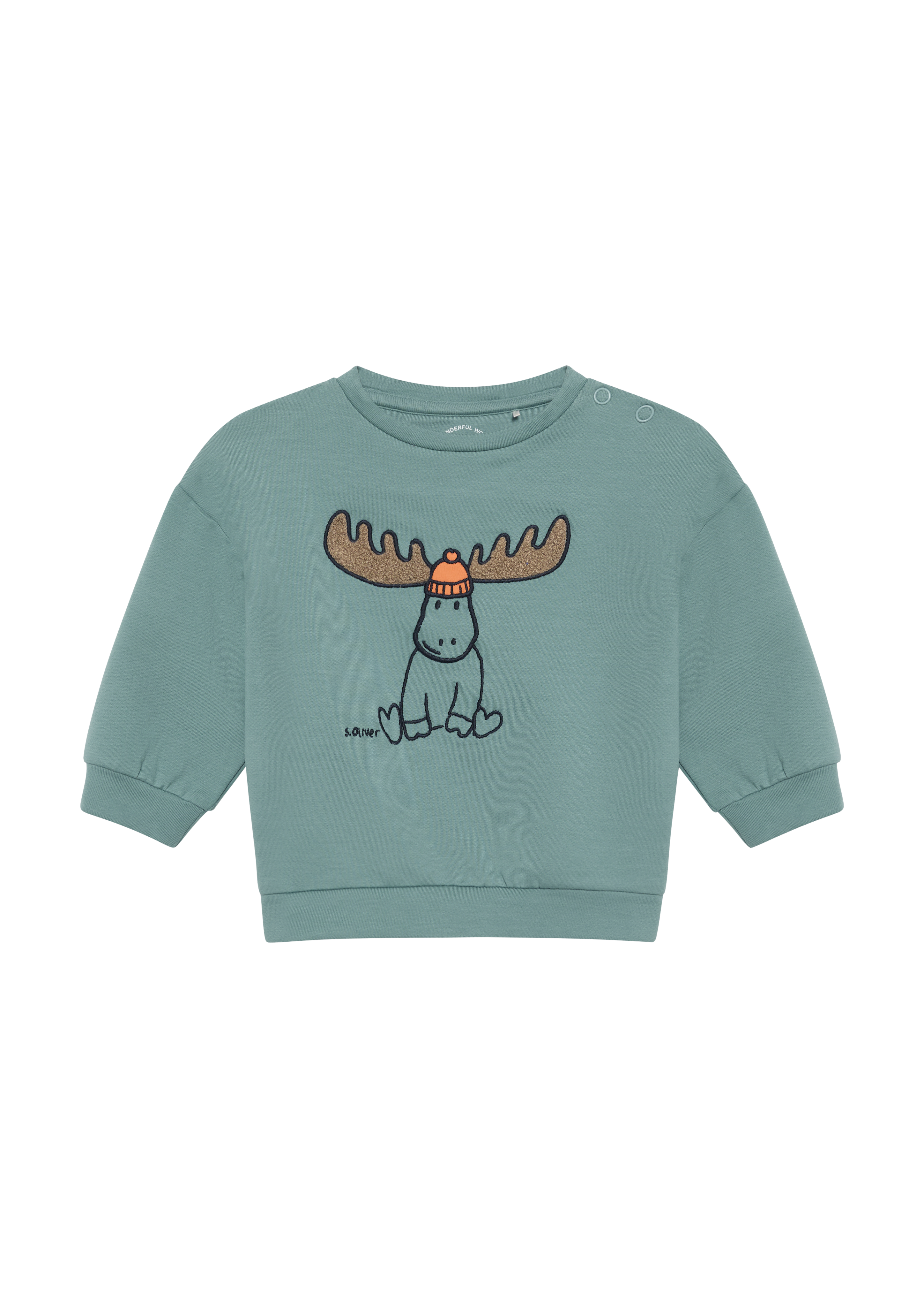 s.Oliver - Sweatshirt mit Print und Stickerei, Babys, Blau