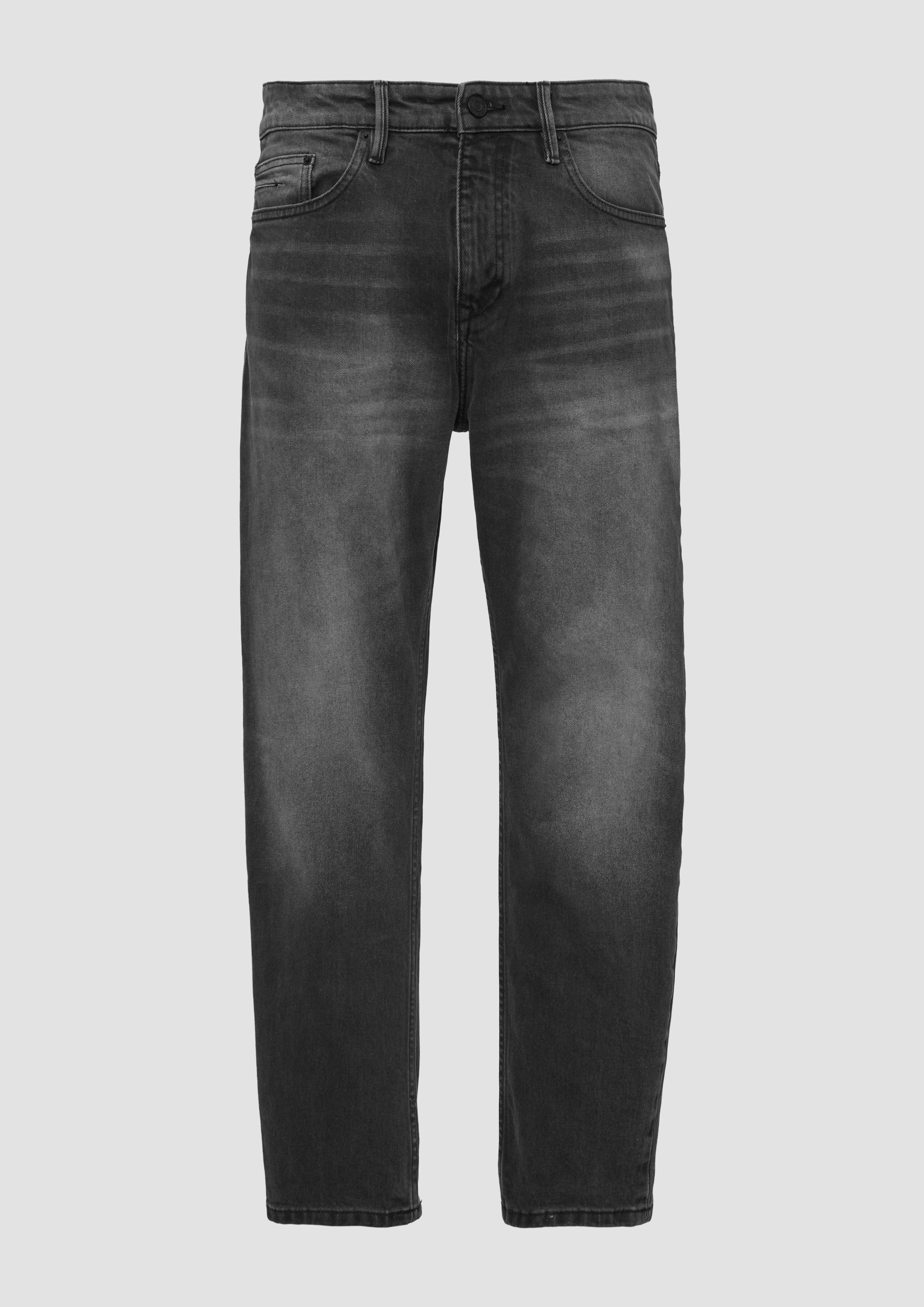 s.Oliver - Jeans Scube / Relaxed Fit / High Rise / Barrel Leg, Herren, grau