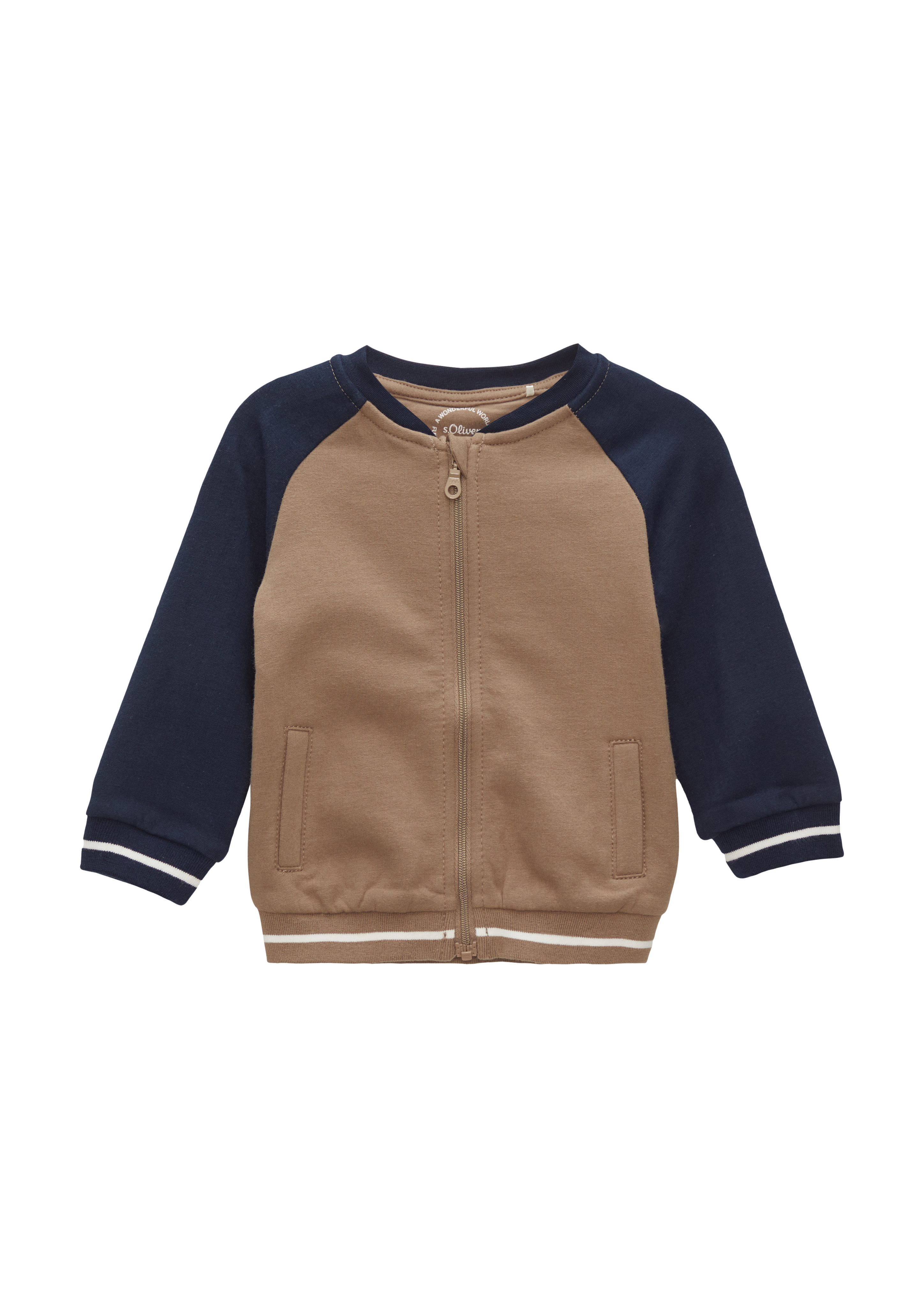 s.Oliver - Wärmende Sweat-Jacke mit elastischen Bündchen, Babys, braun