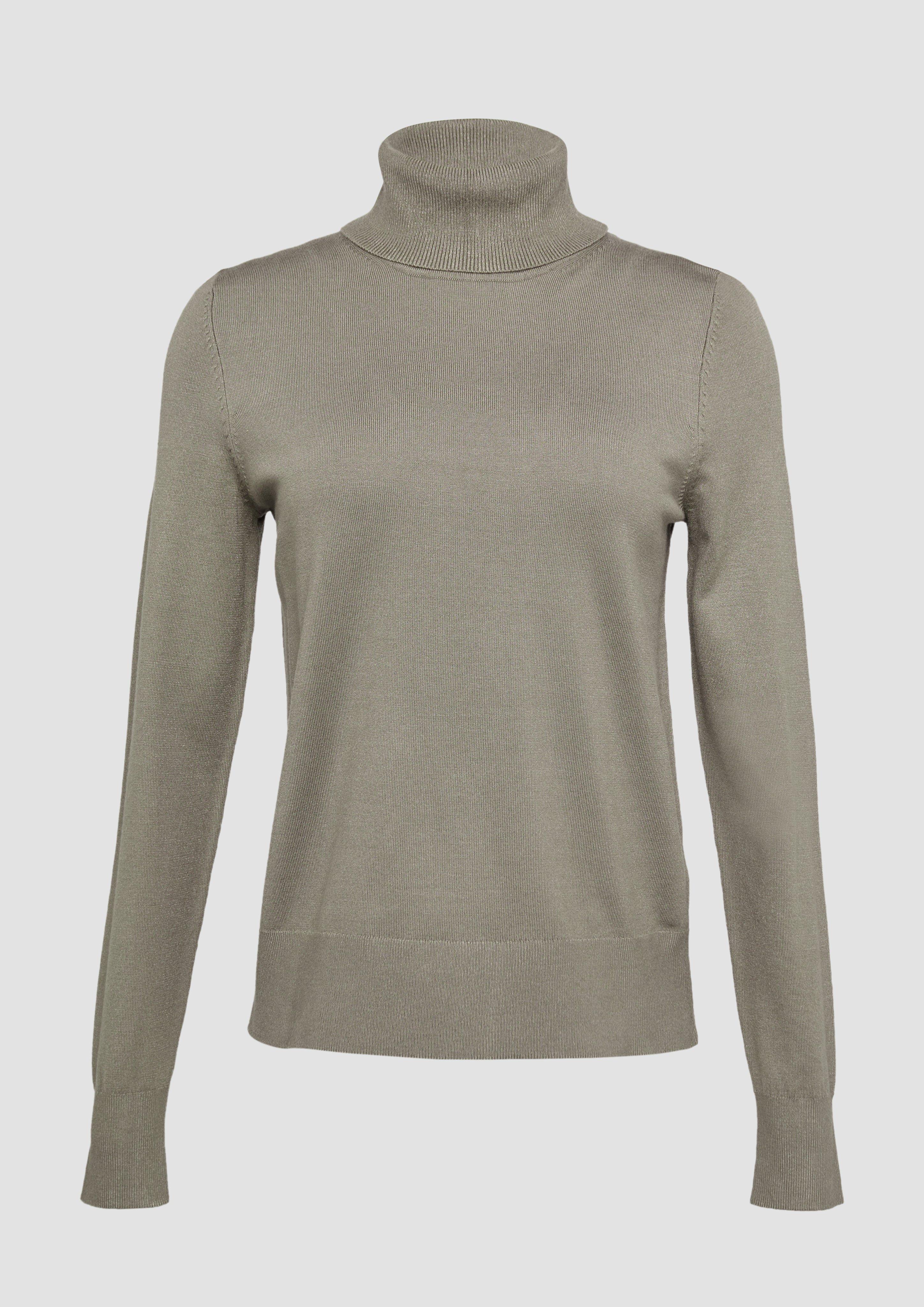 s.Oliver - Feinstrickpullover mit Rollkragen, Damen, braun