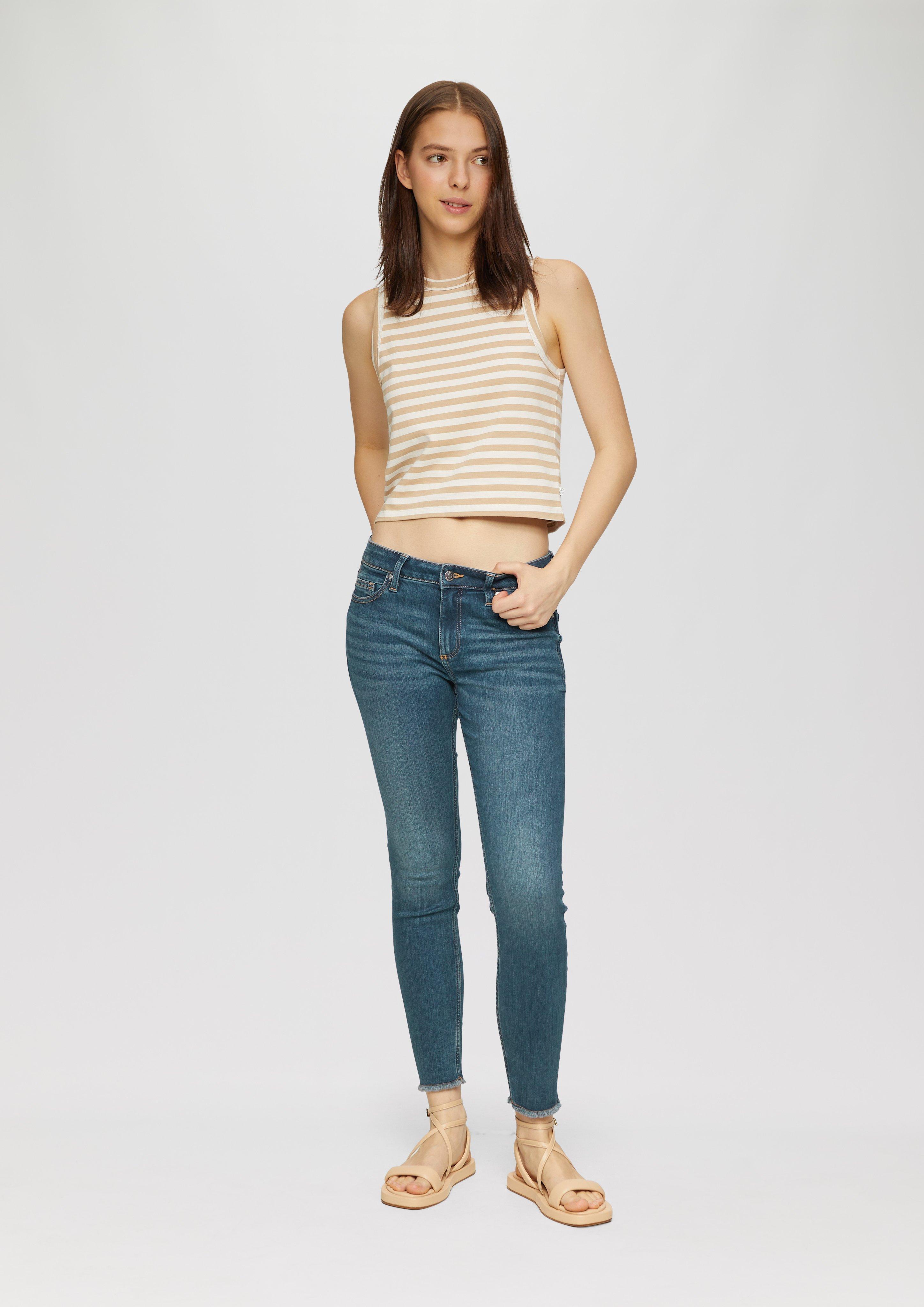 S.Oliver Ankle-Jeans Sadie / Mid Rise / Skinny Leg / Super Stretch