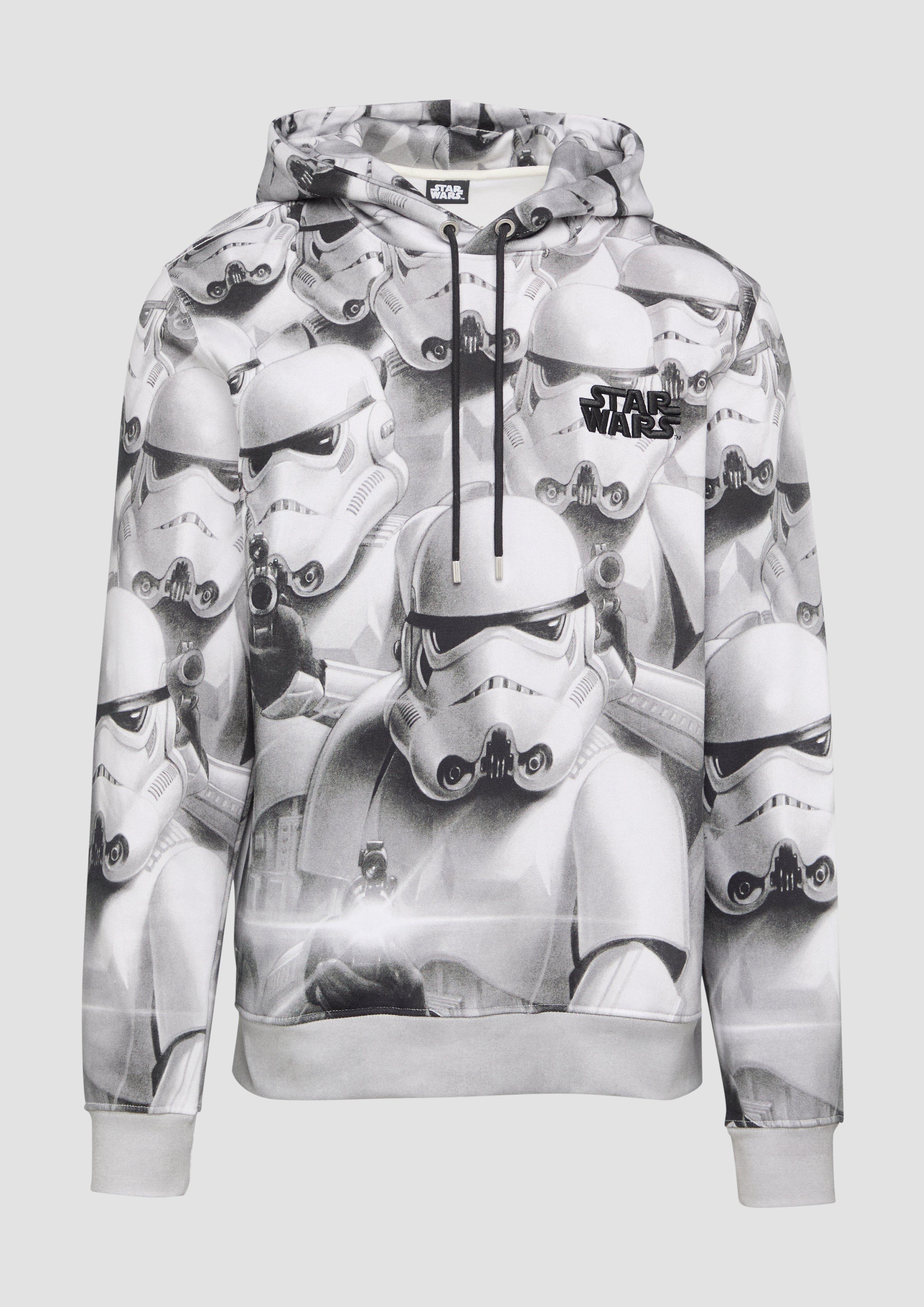 s.Oliver - Hoodie mit Starwars®-Artwork, Herren, weiß