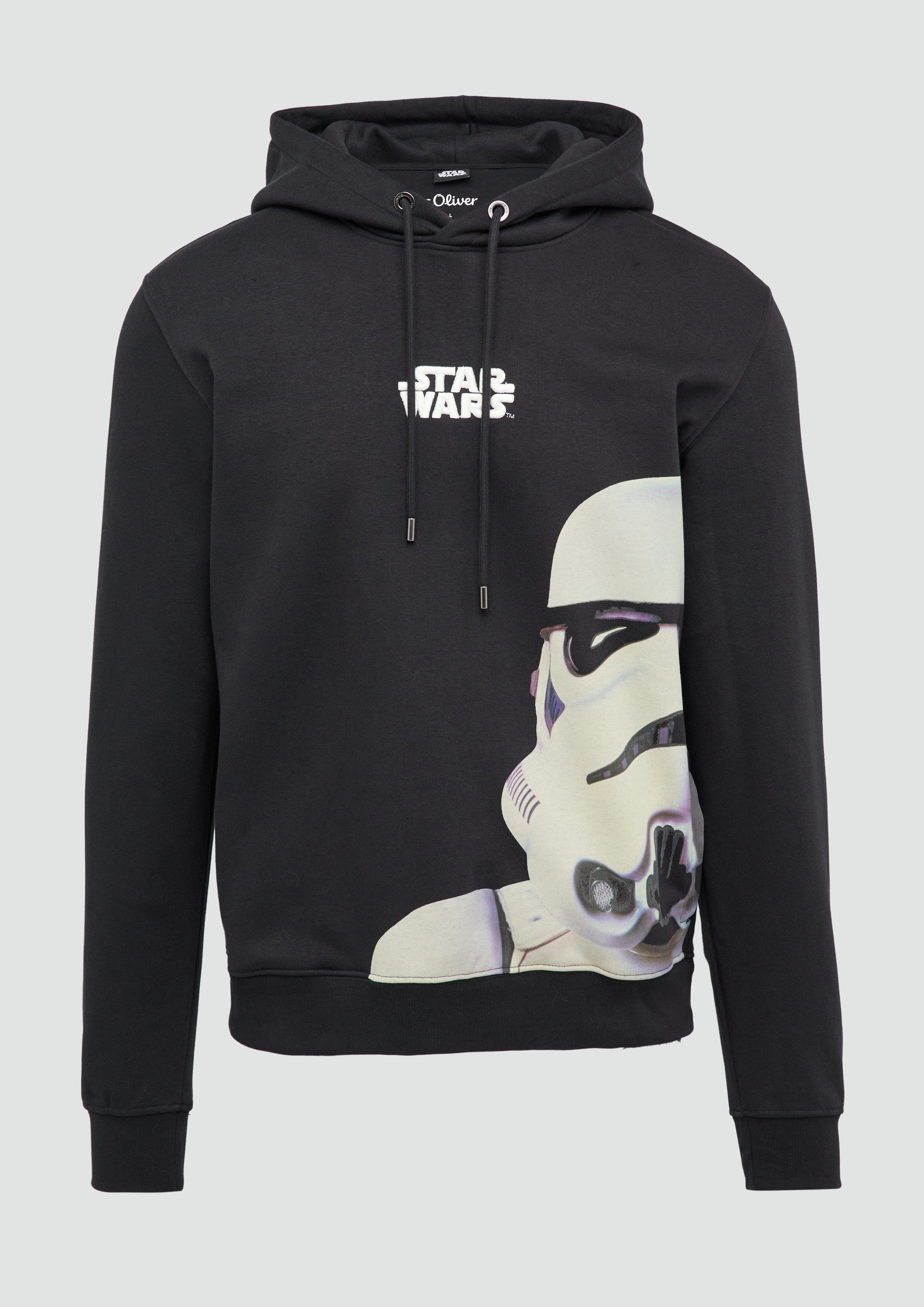 s.Oliver - Hoodie mit Starwars®-Artwork, Herren, schwarz