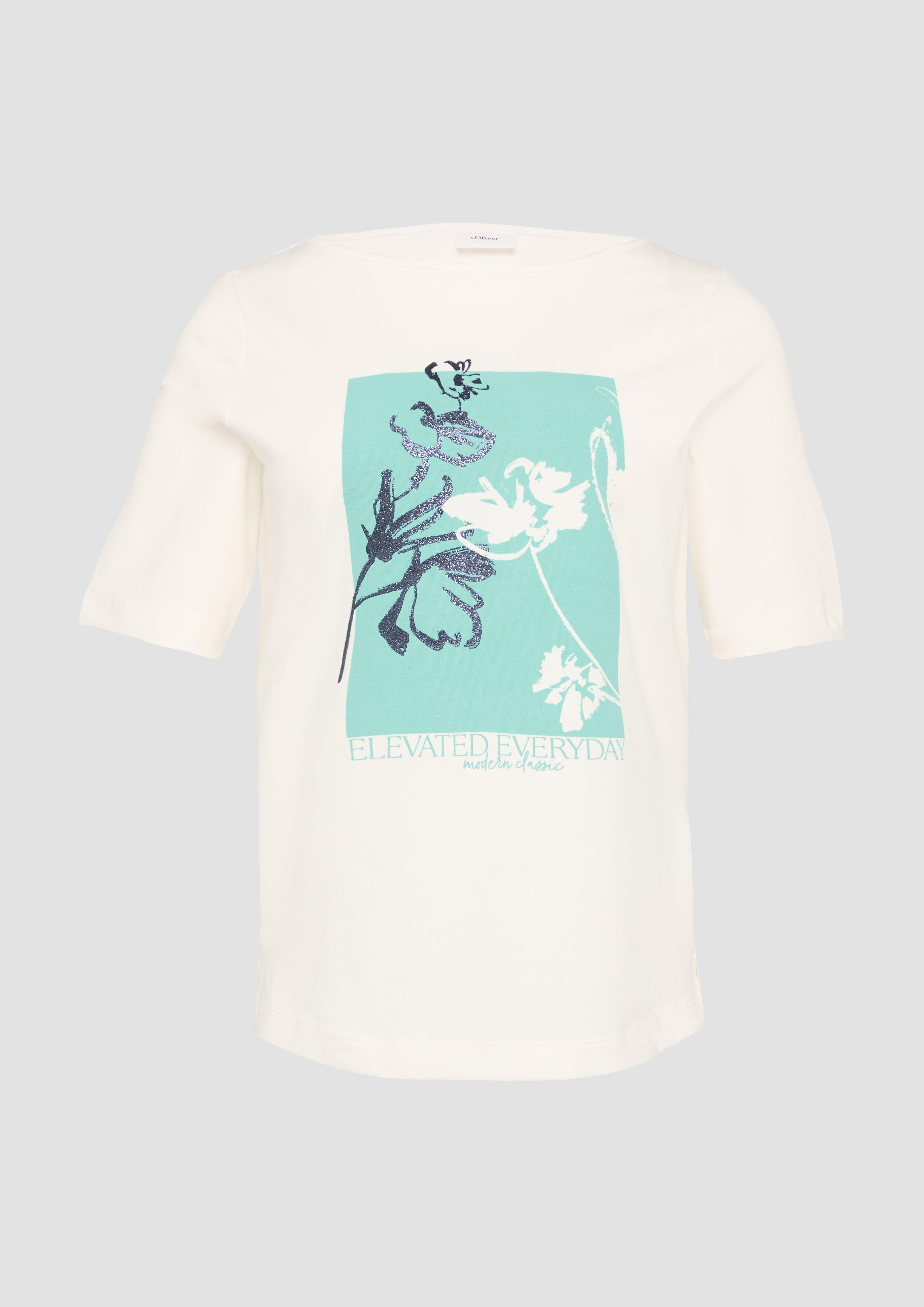 Thumbnail - s.Oliver - Jerseyshirt mit Frontprint, Damen, creme