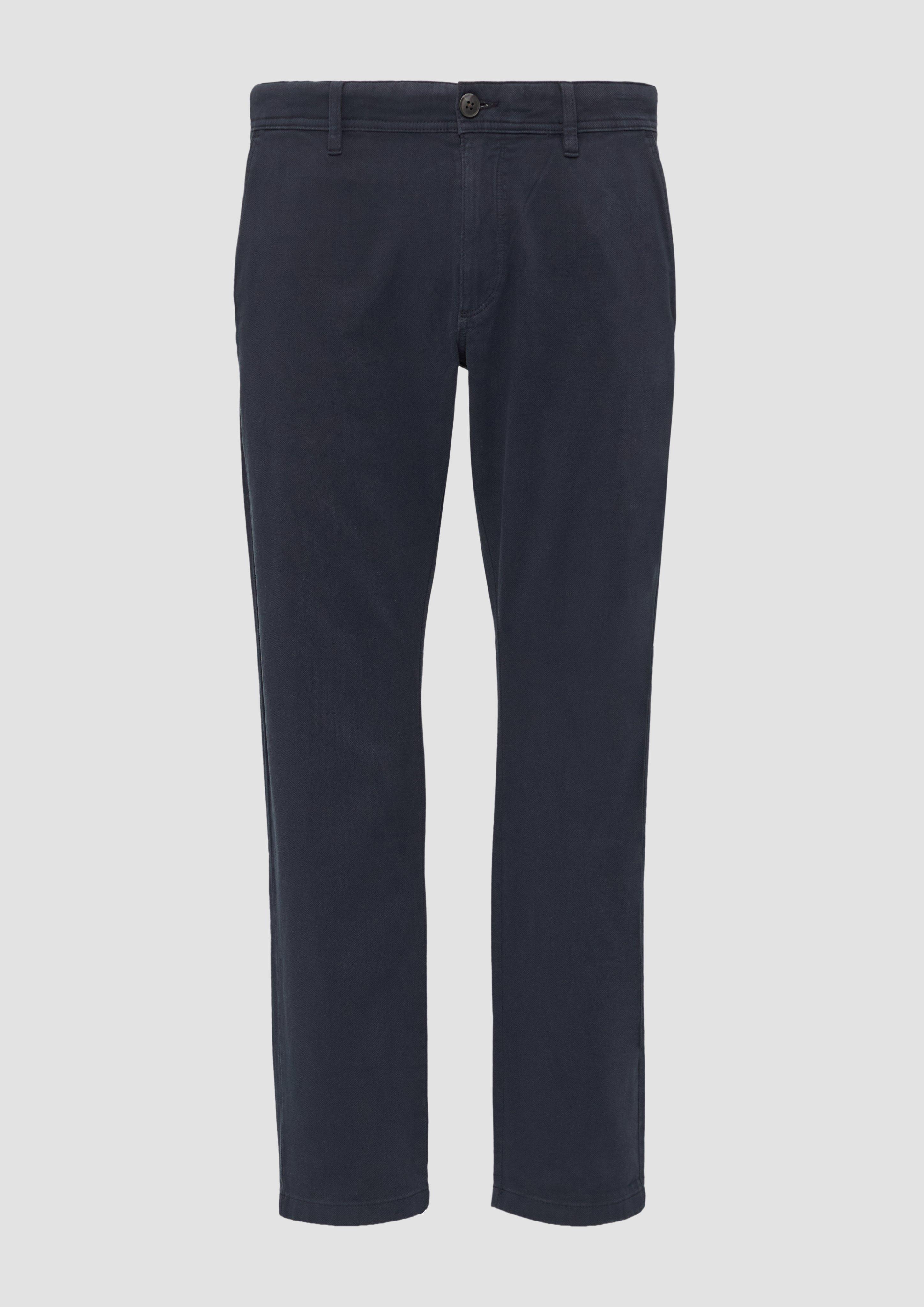 s.Oliver - Regular Fit: Strukturierte Chino aus Baumwollstretch, Herren, blau