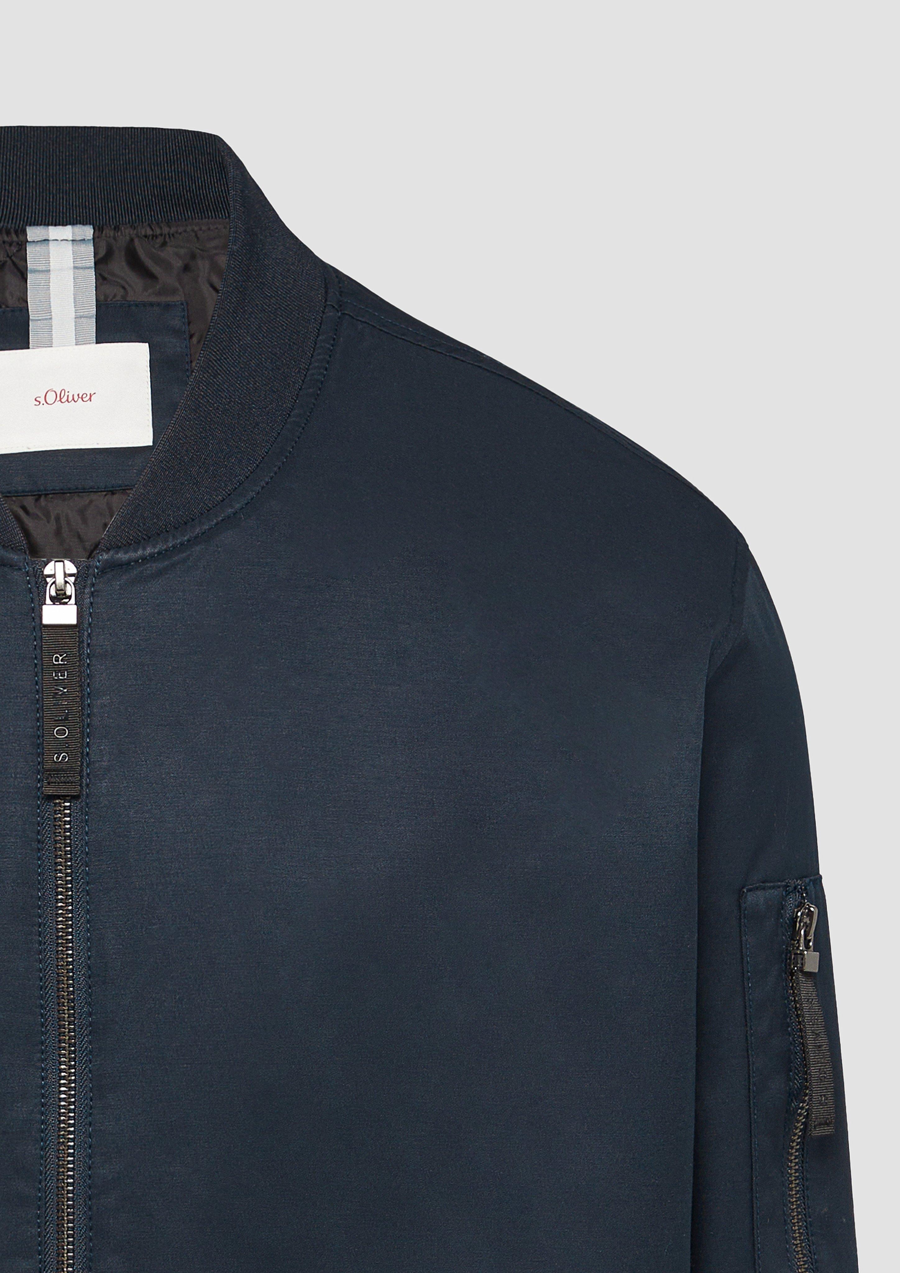 Bomber jacket with sporty details - navy | s.Oliver Bomber jacket with sporty details - navy | s.Oliver